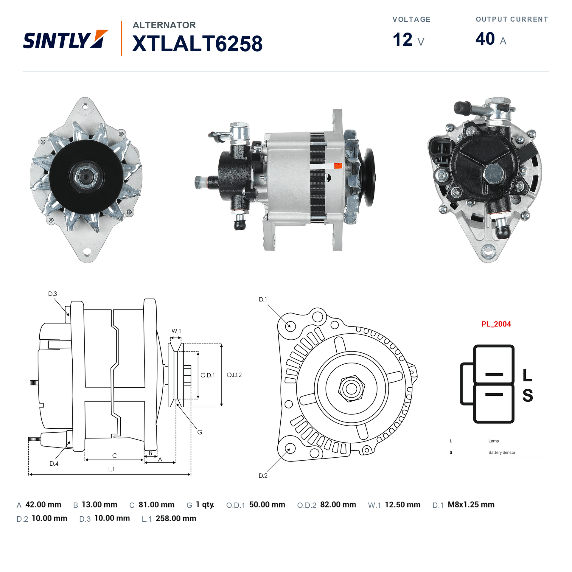 Alternator XTLALT6258
