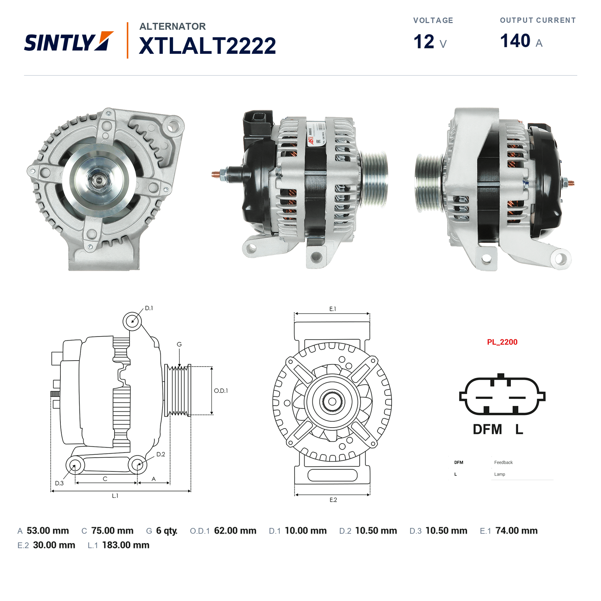Alternator XTLALT2222