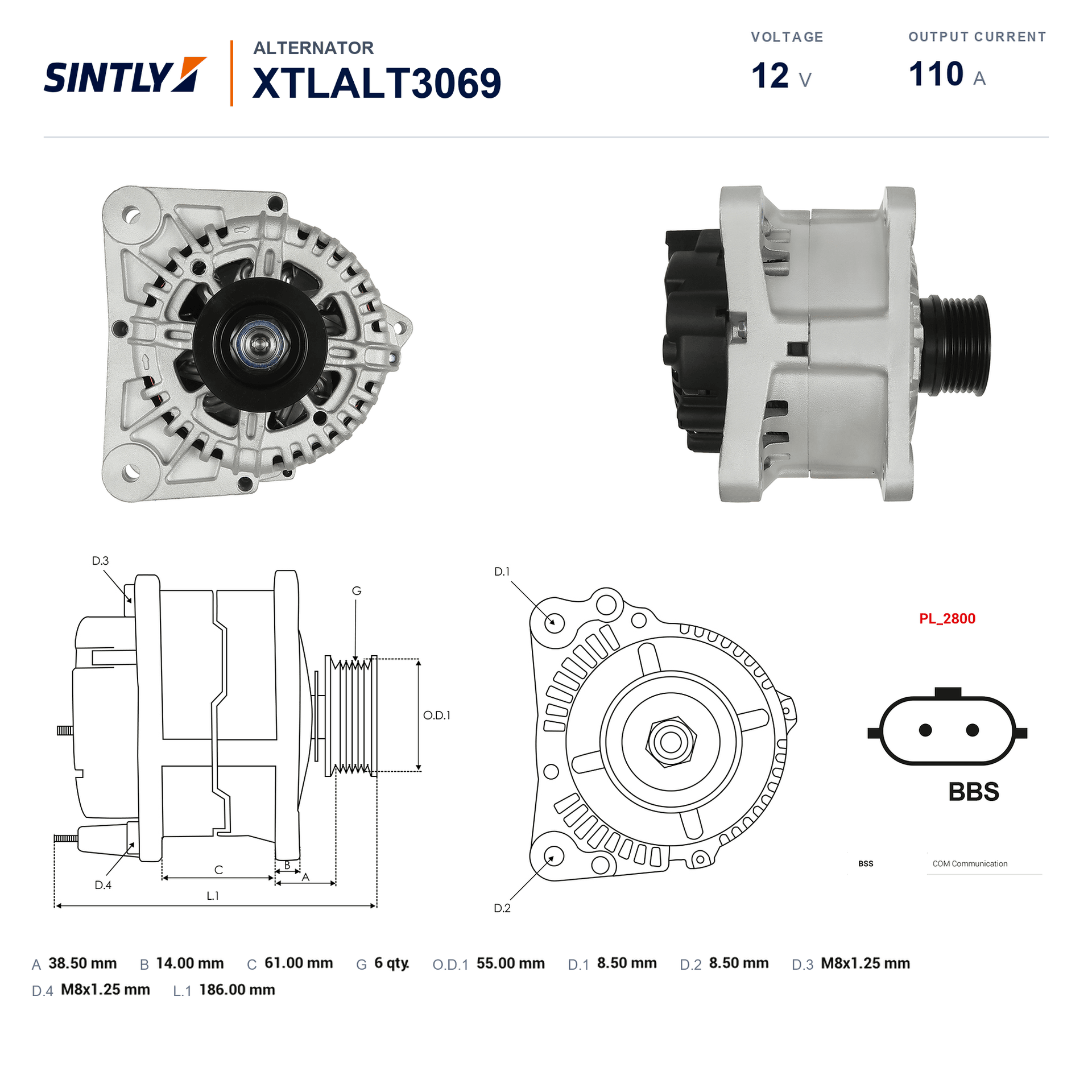 Alternator XTLALT3069