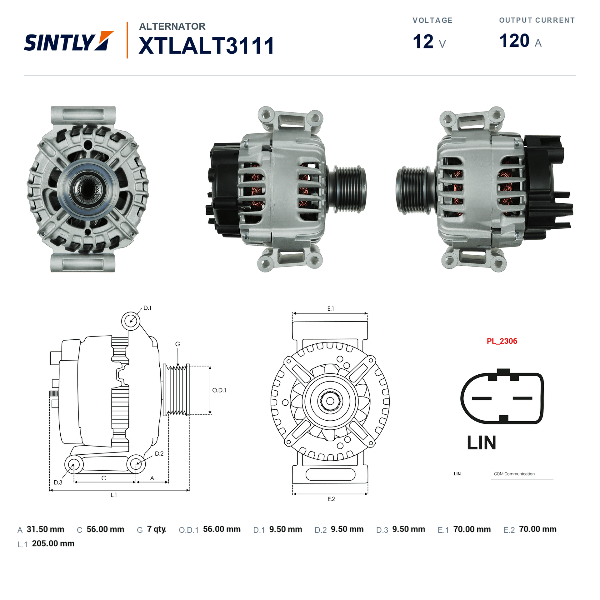 Alternator XTLALT3111