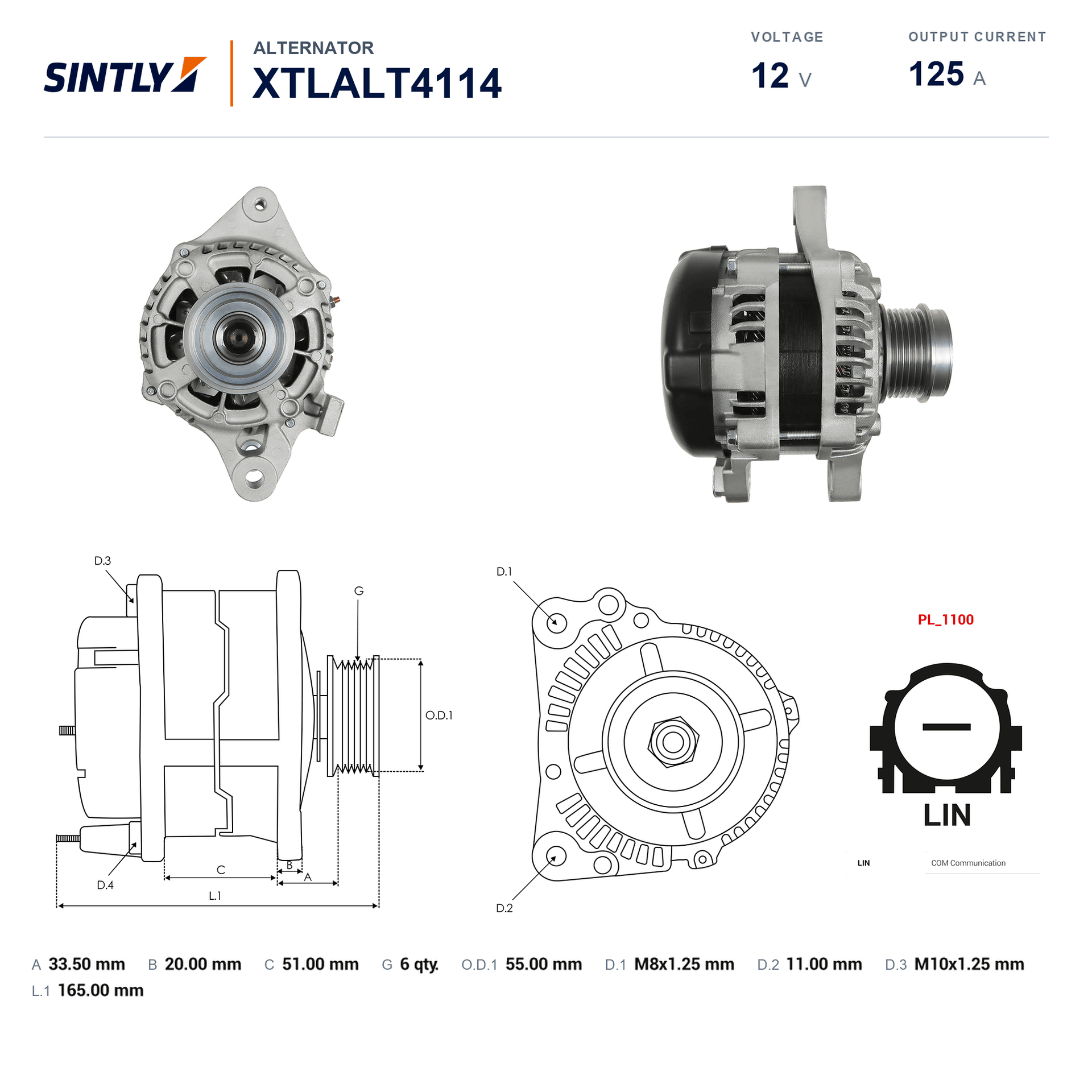 Alternator XTLALT4114