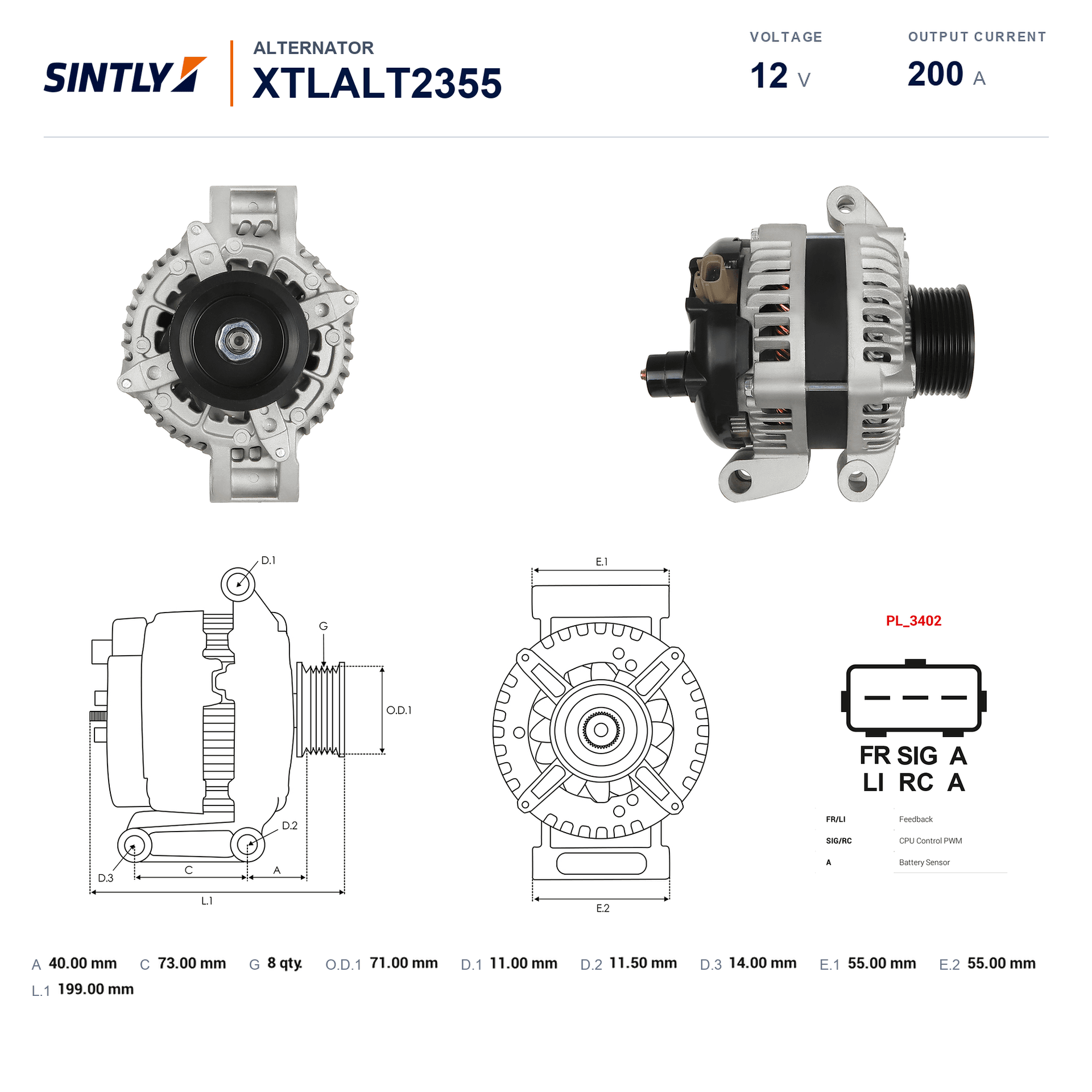 Alternator XTLALT2355