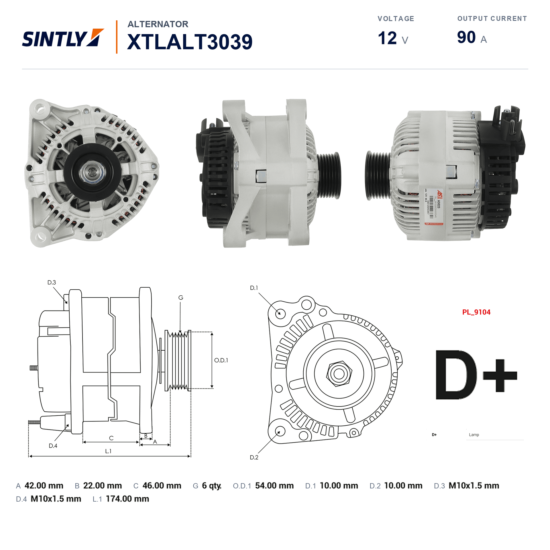 Alternator XTLALT3039