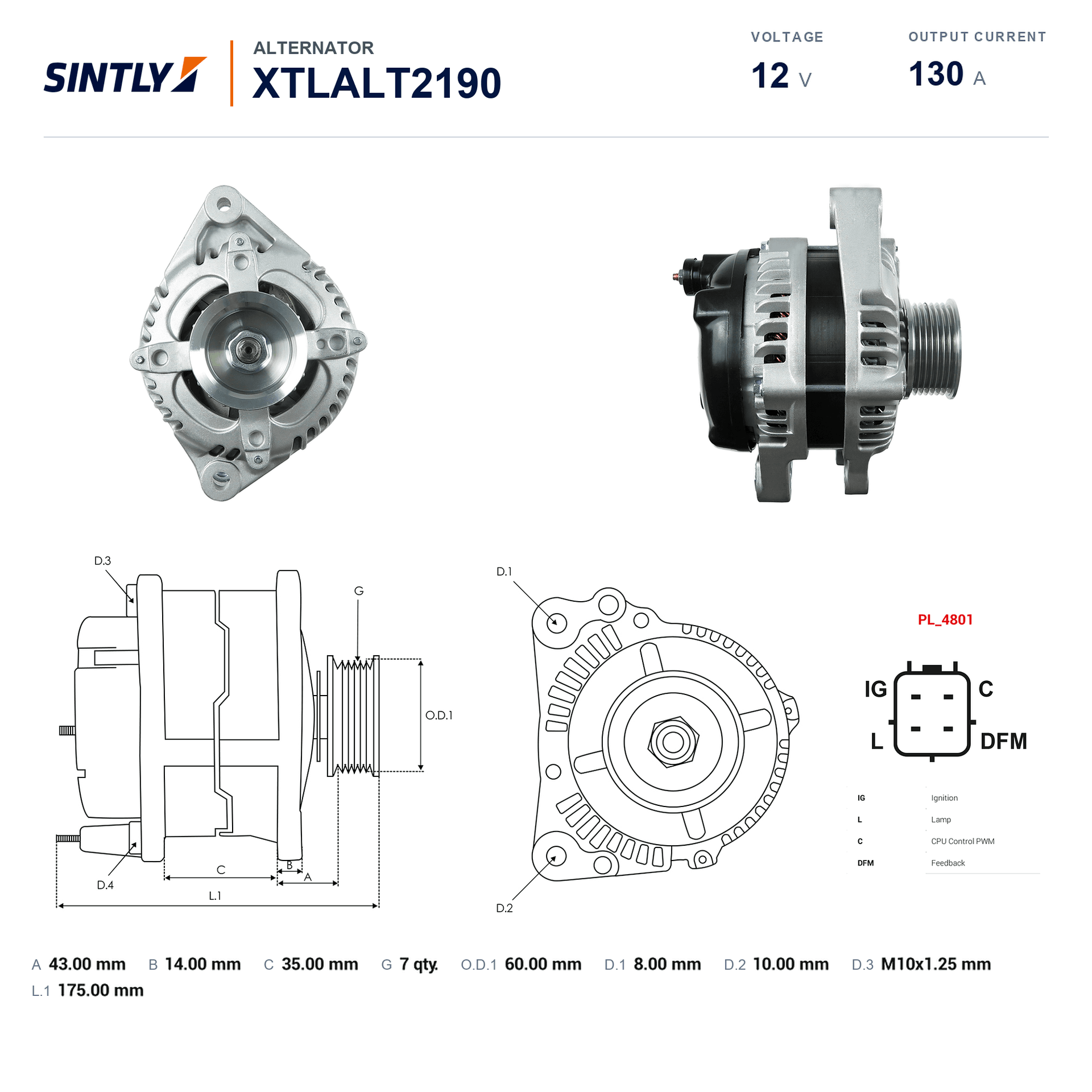 Alternator XTLALT2190