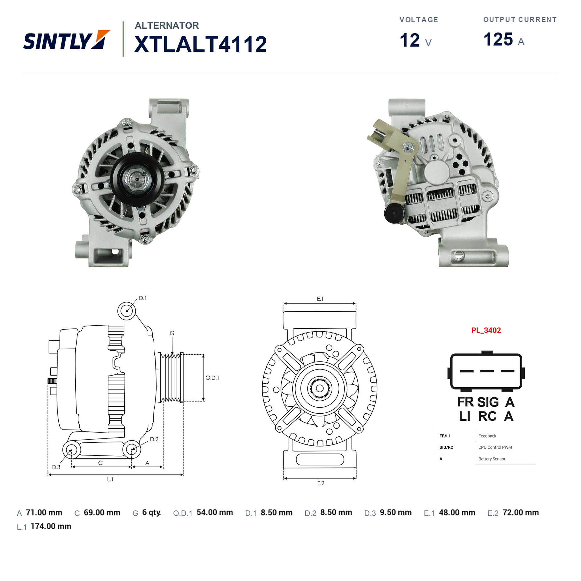 Alternator XTLALT4112