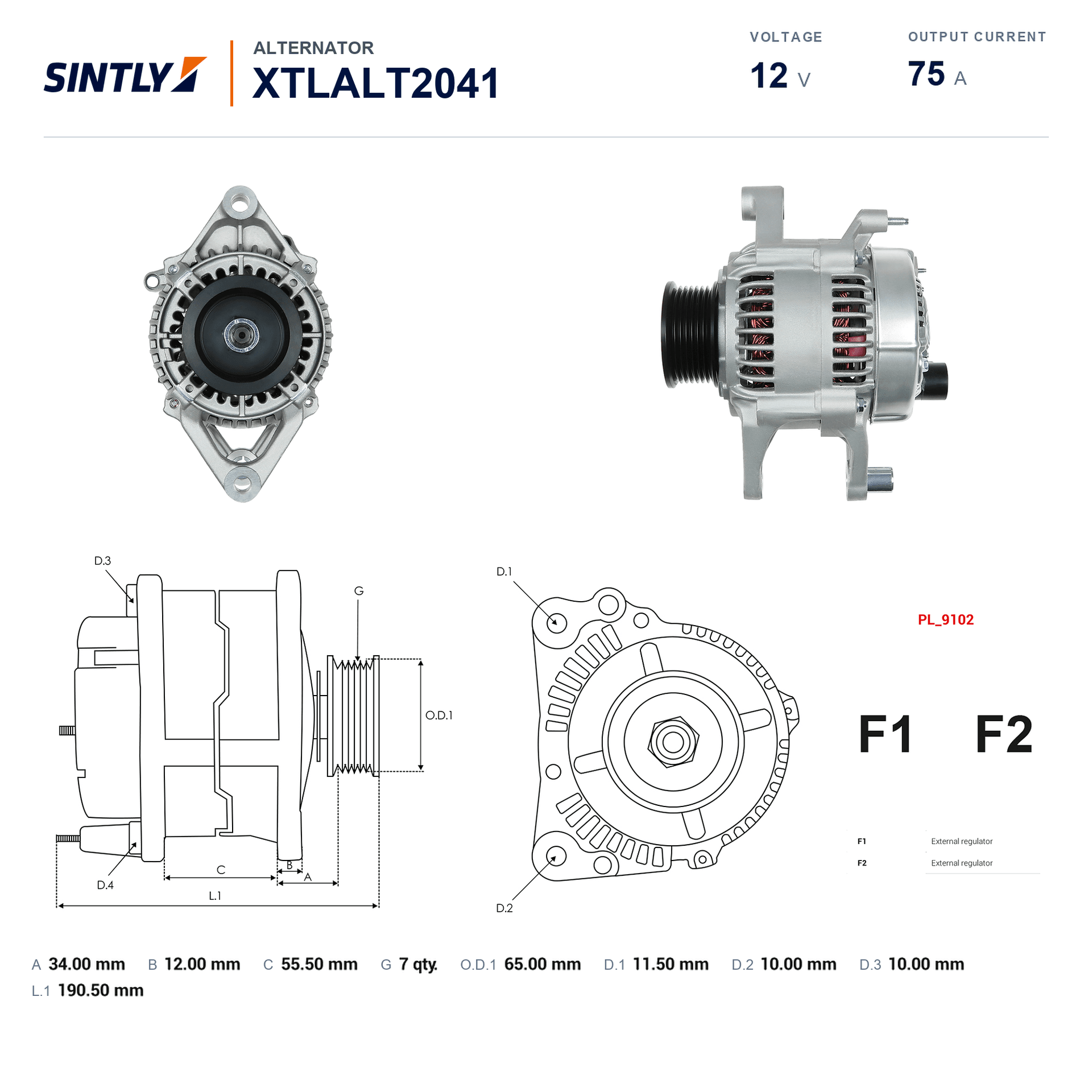 Alternator XTLALT2041