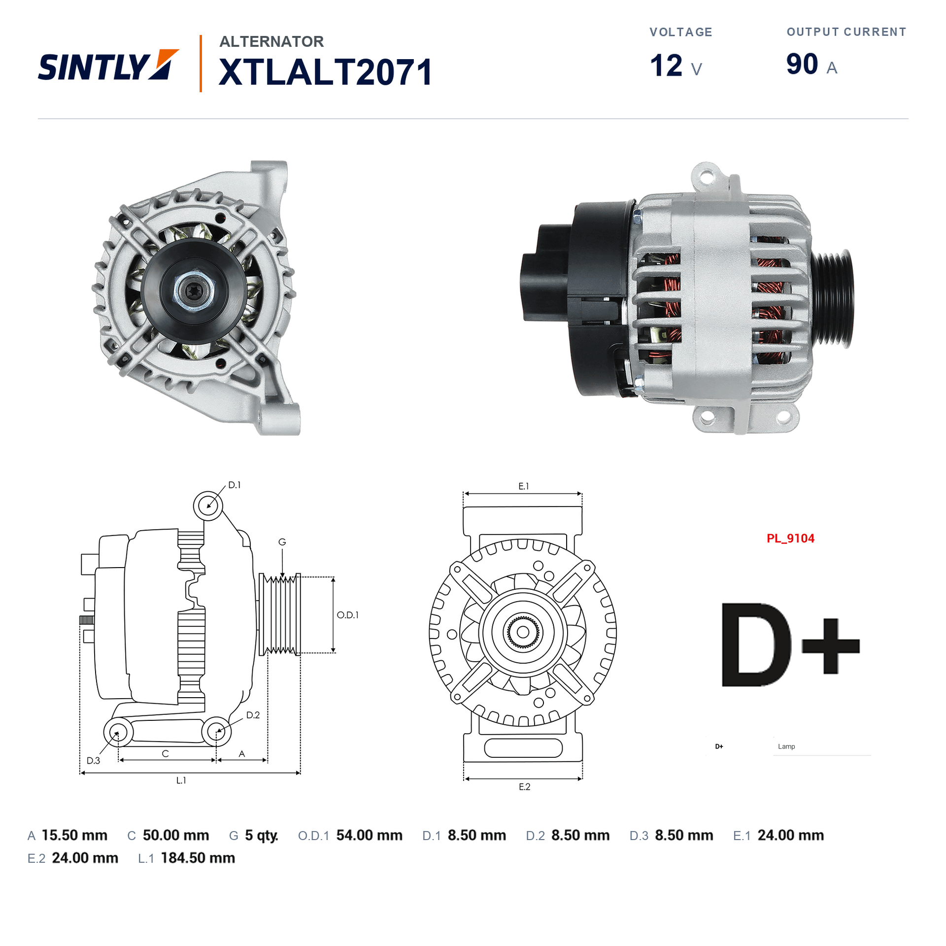 Alternator XTLALT2071
