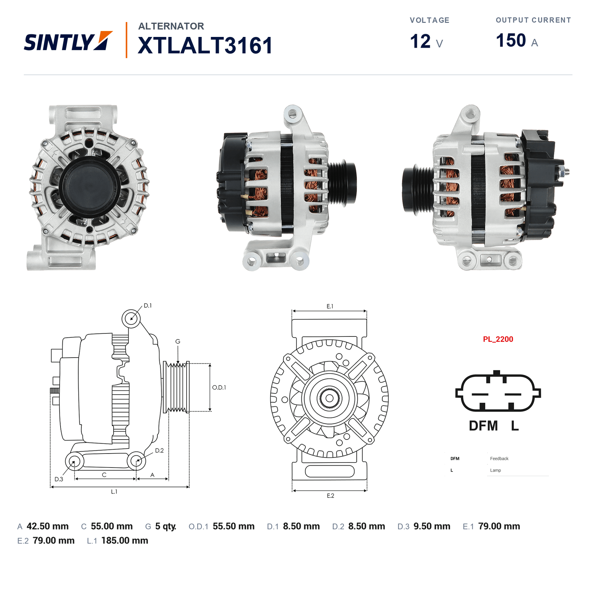 Alternator XTLALT3161