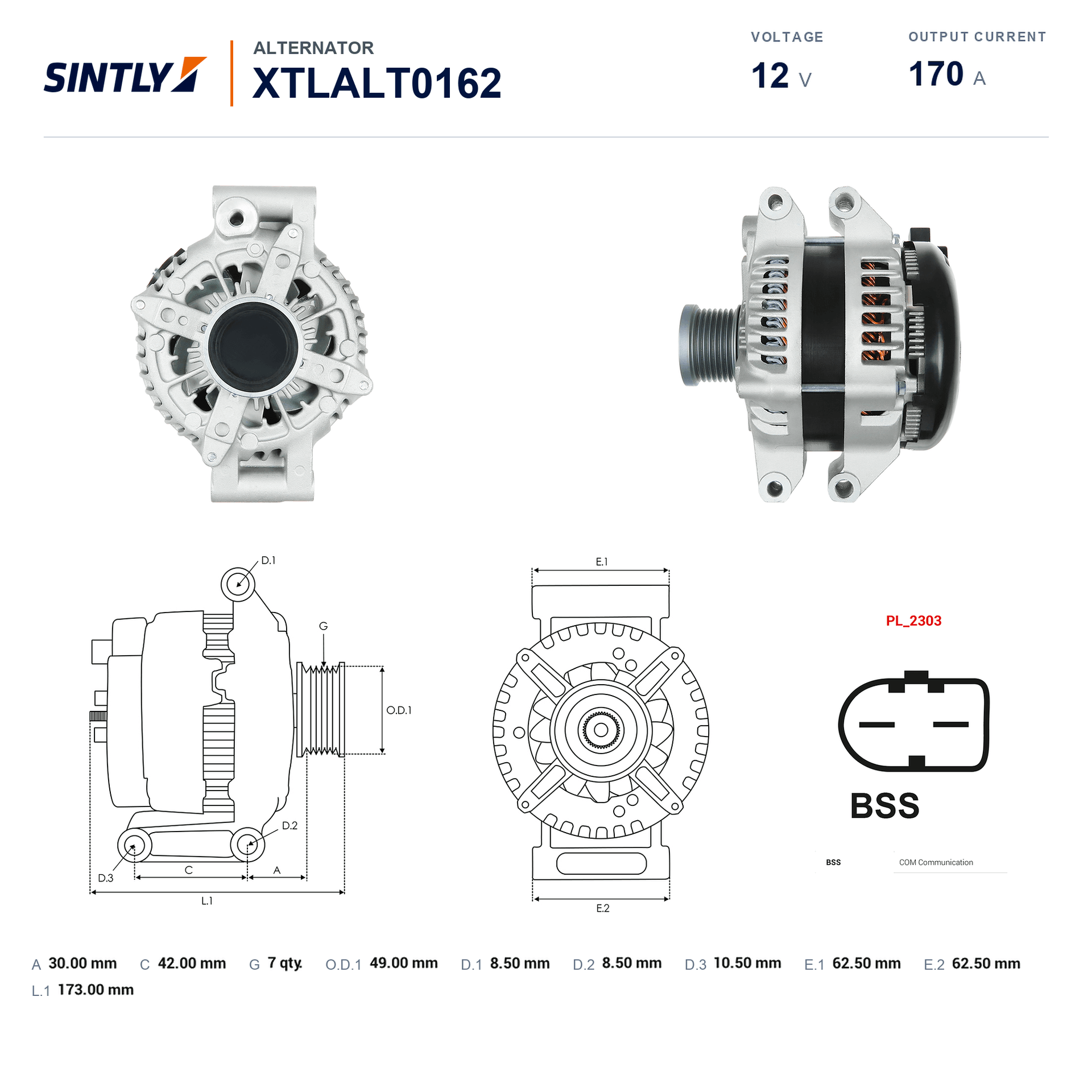 Alternator XTLALT0162