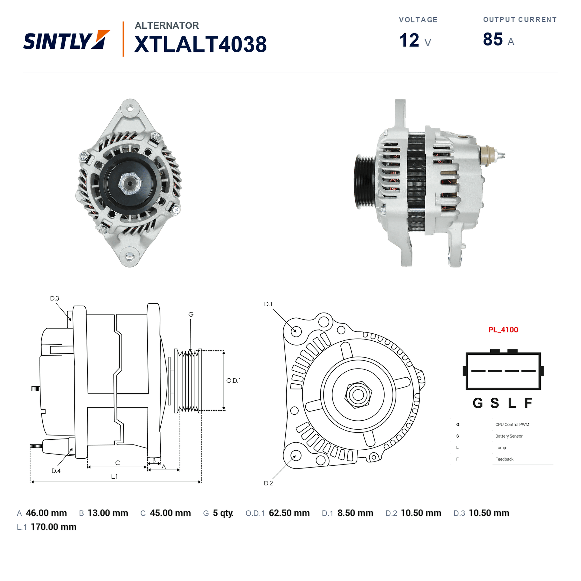 Alternator XTLALT4038