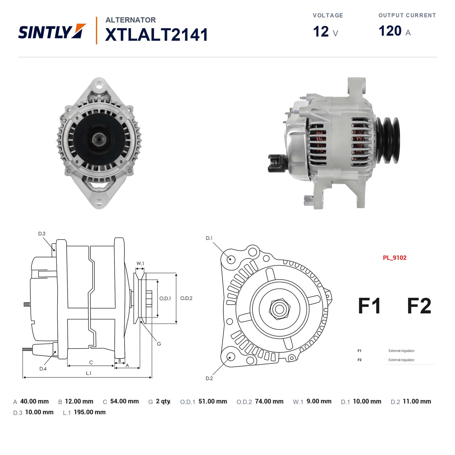 Alternator XTLALT2141