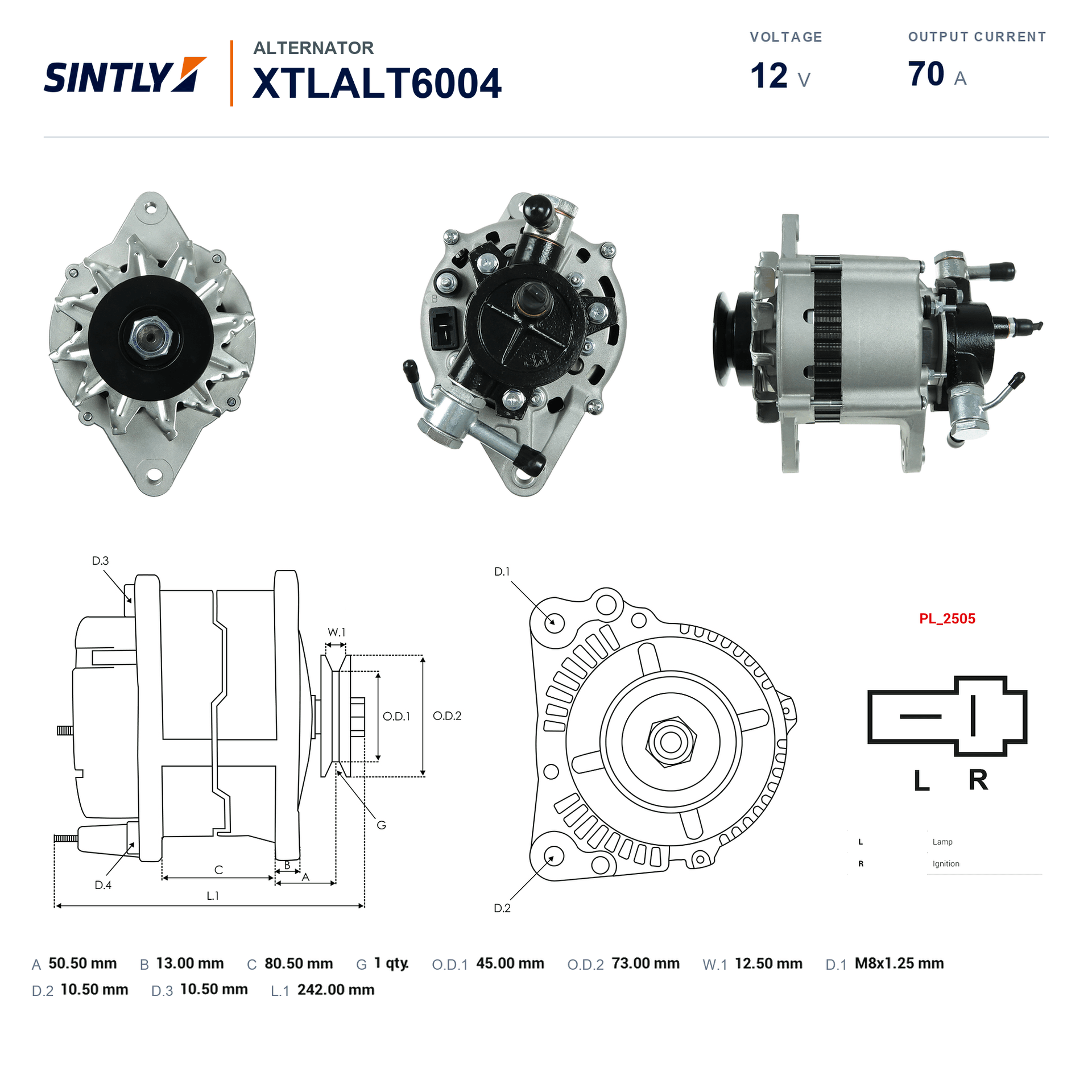 Alternator XTLALT6004