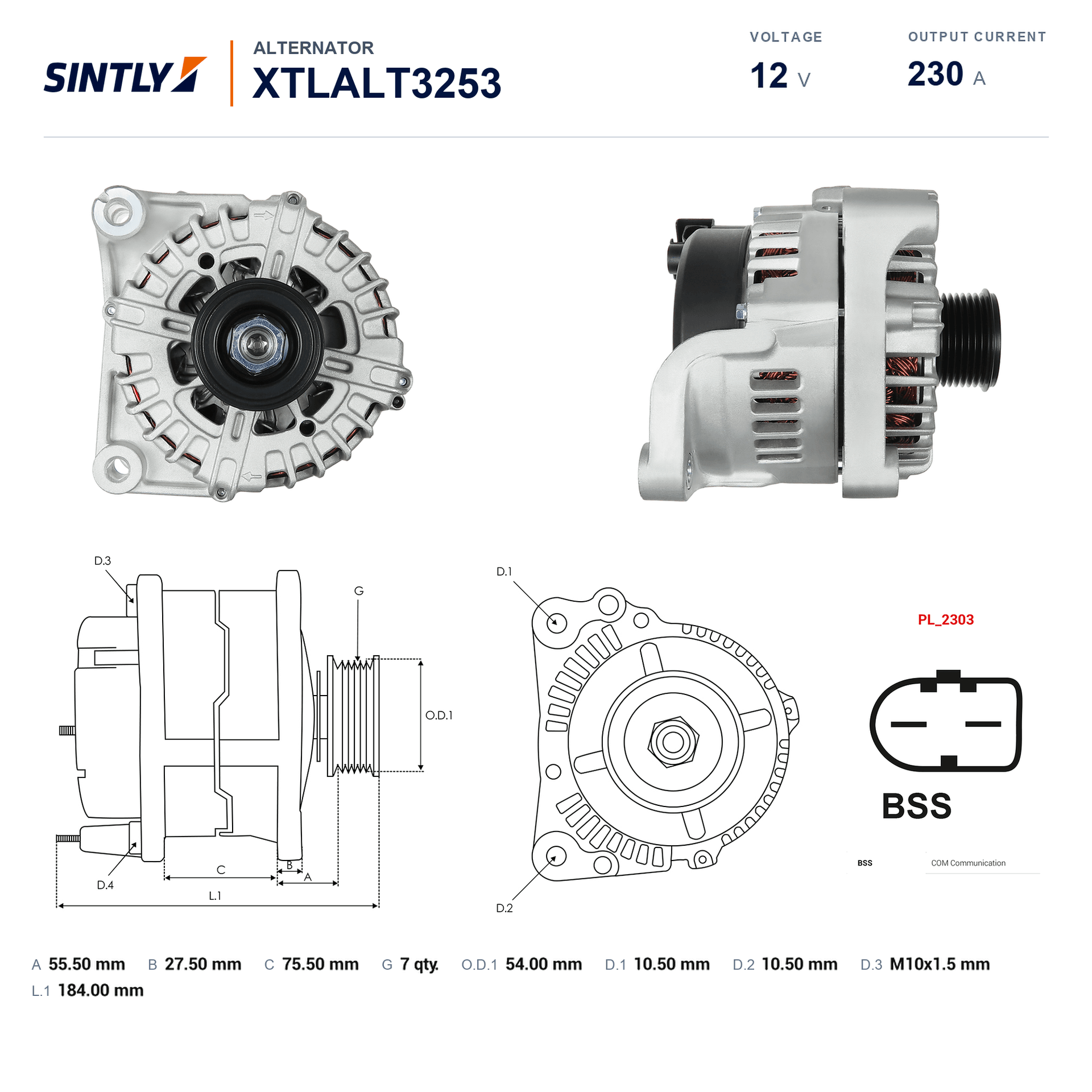 Alternator XTLALT3253