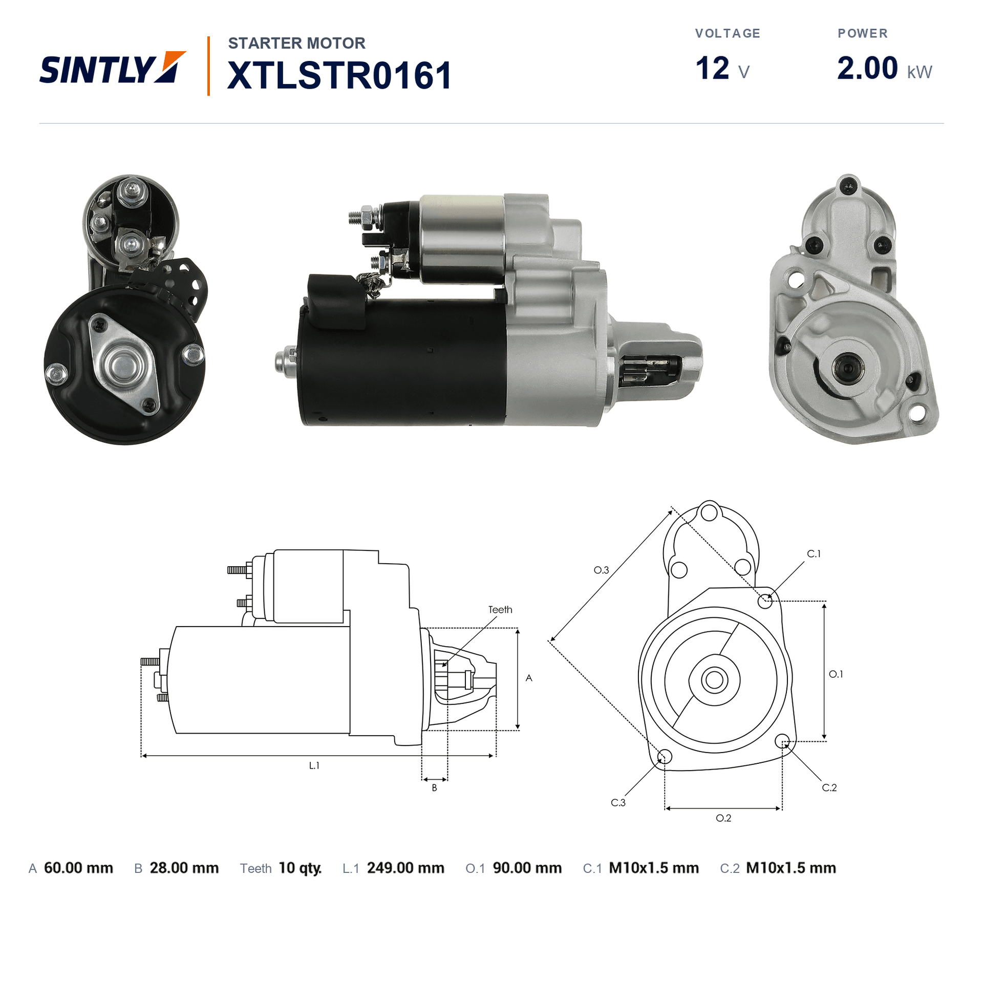 Motor de arranque XTLSTR0161