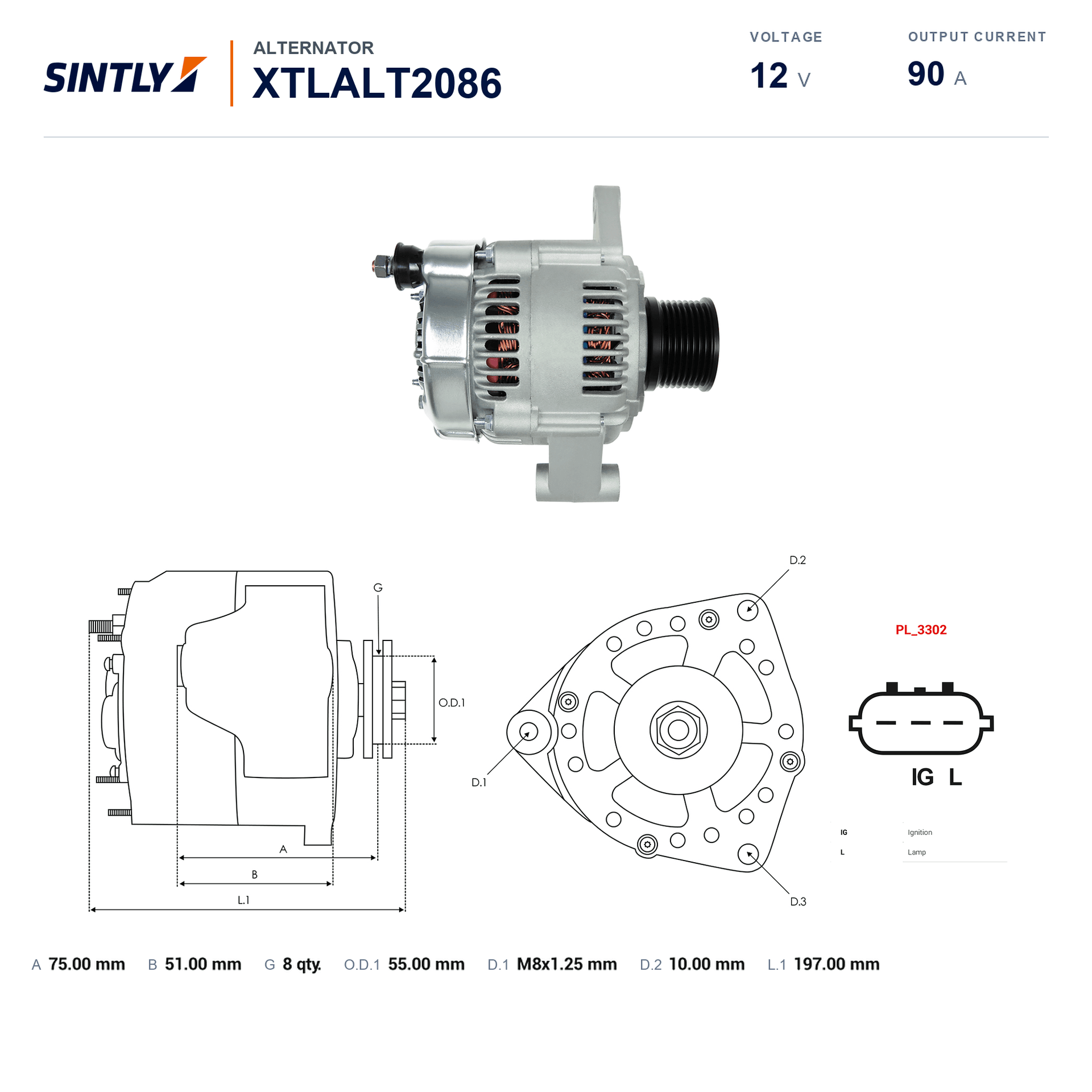 Alternator XTLALT2086
