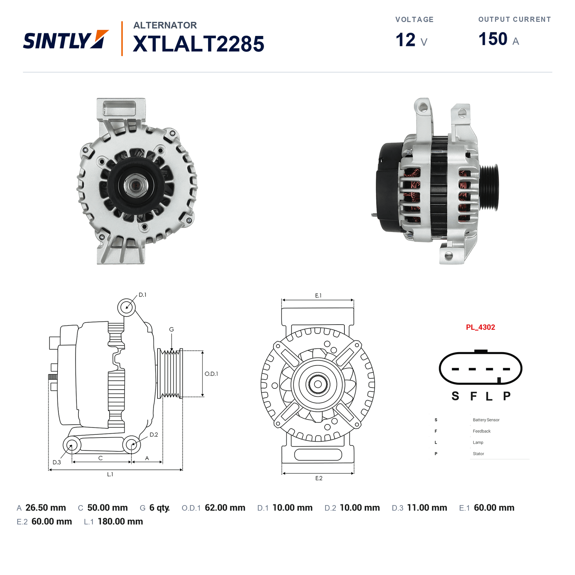 Alternator XTLALT2285