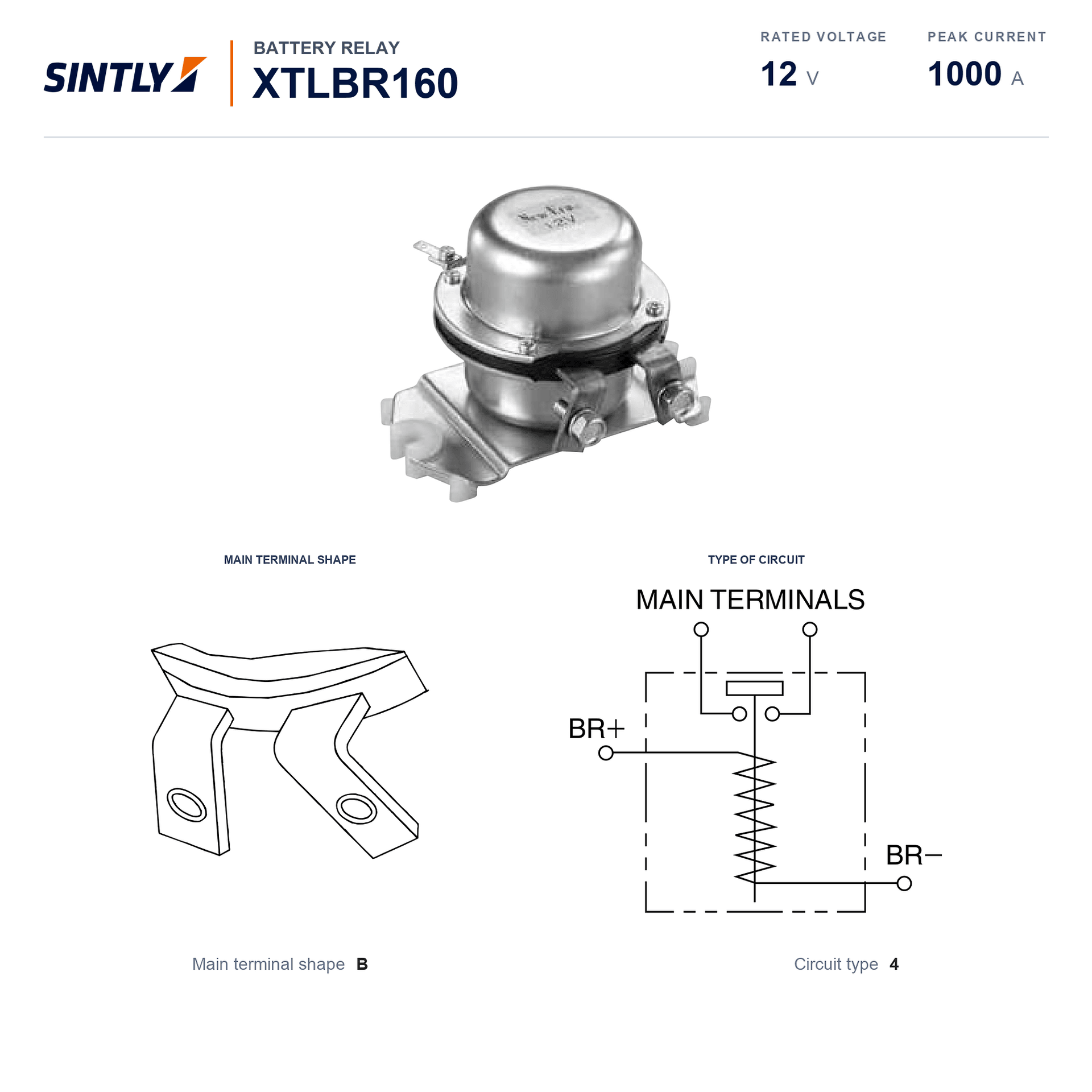 Battery Relay XTLBR160