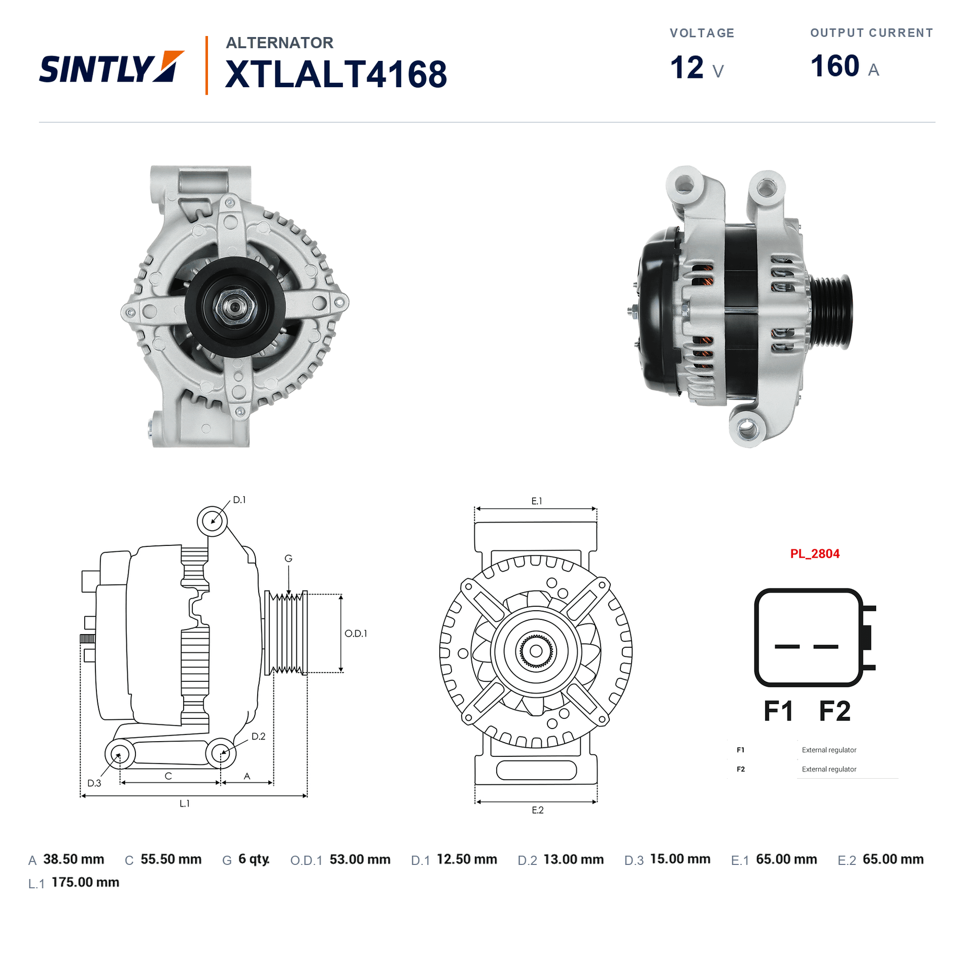 Alternator XTLALT4168