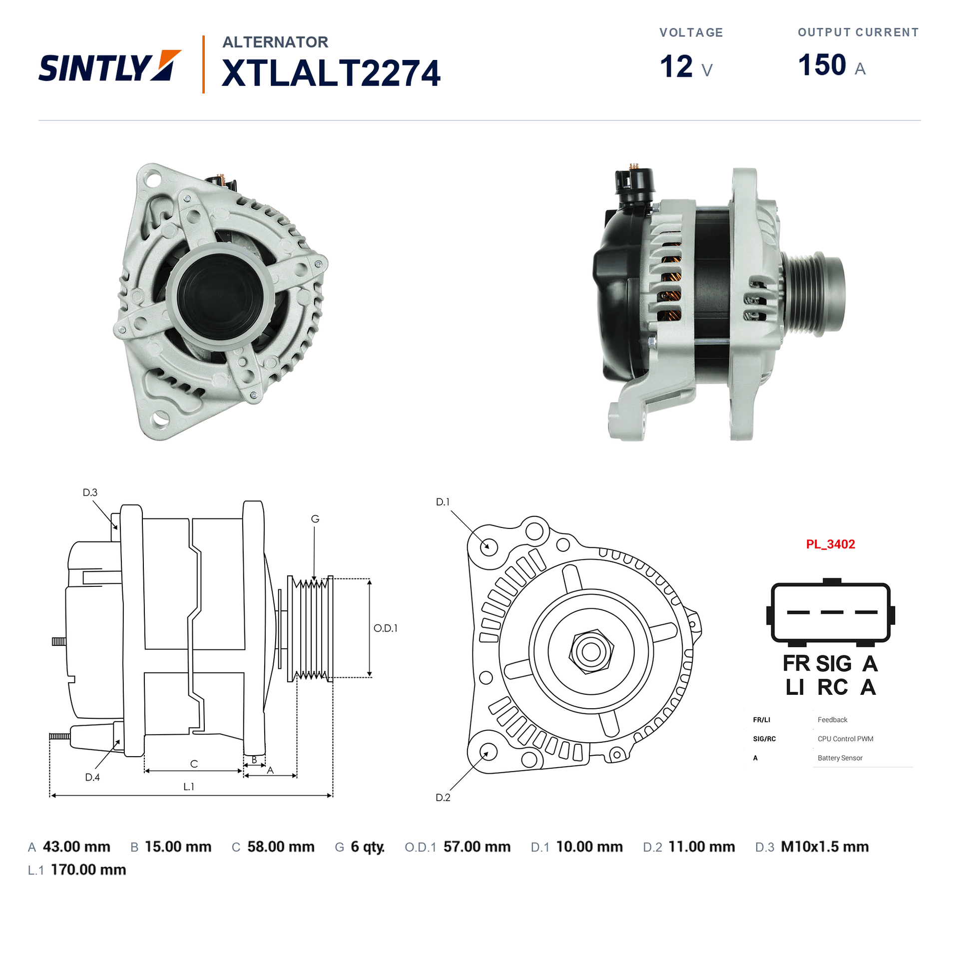 Alternator XTLALT2274