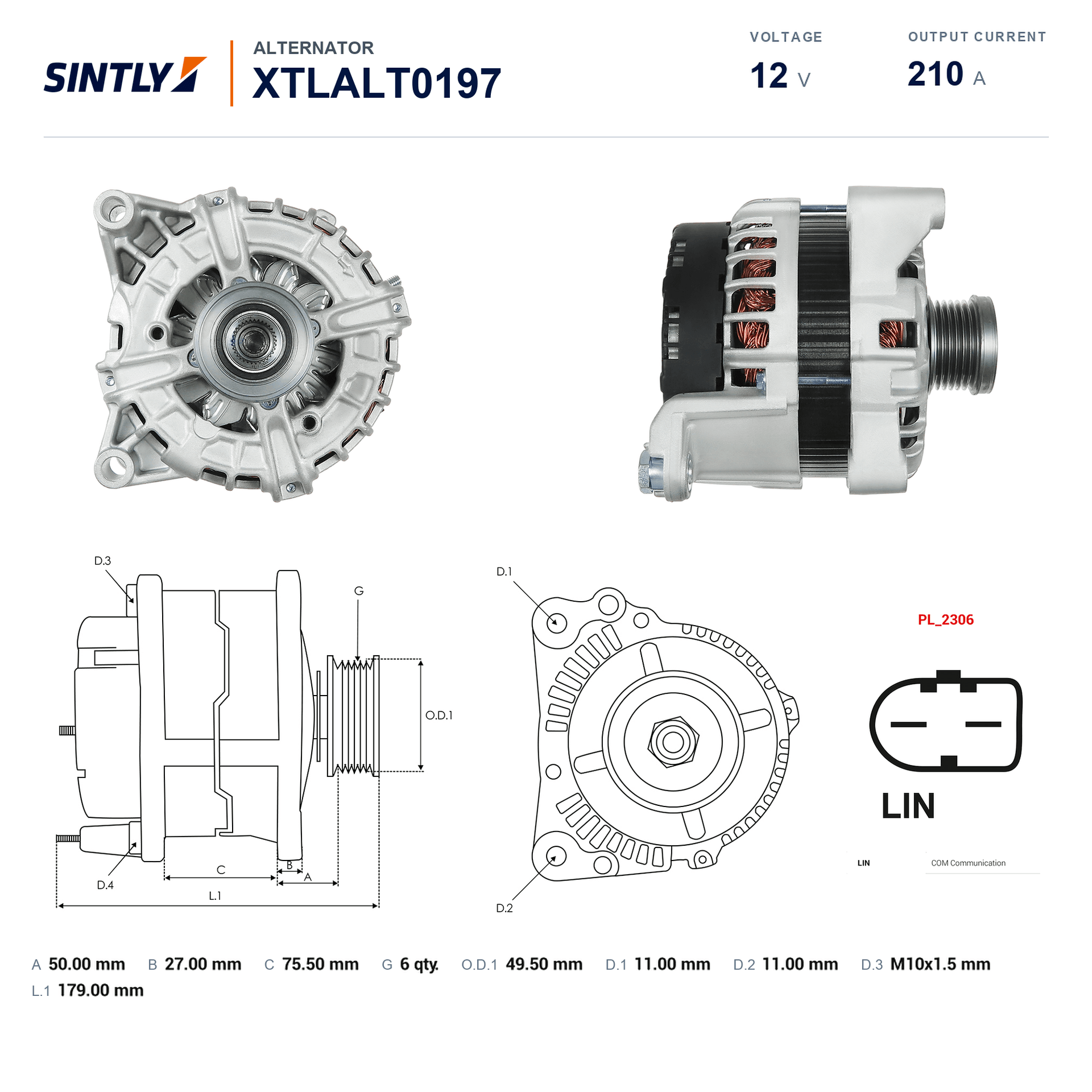 Alternator XTLALT0197