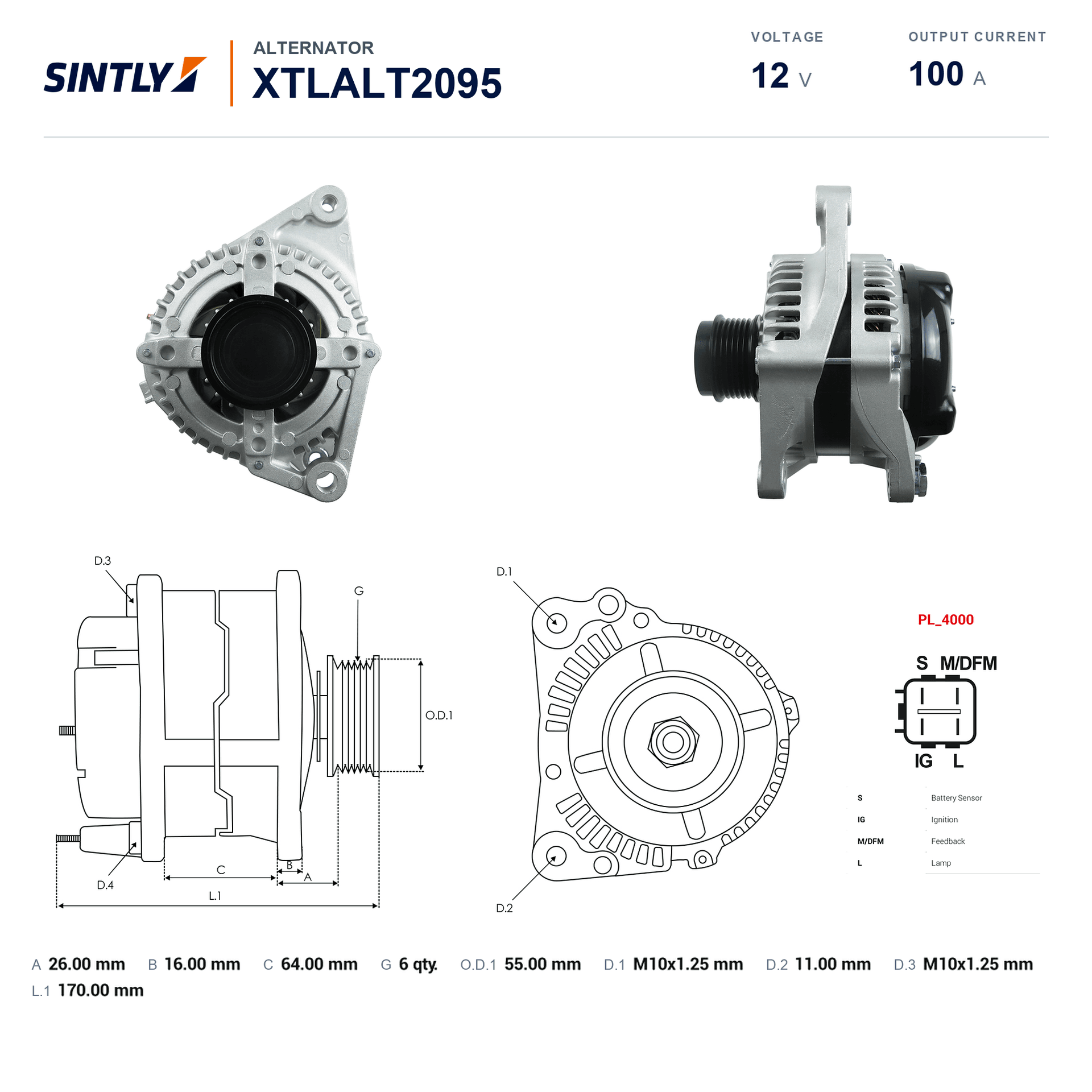 Alternator XTLALT2095