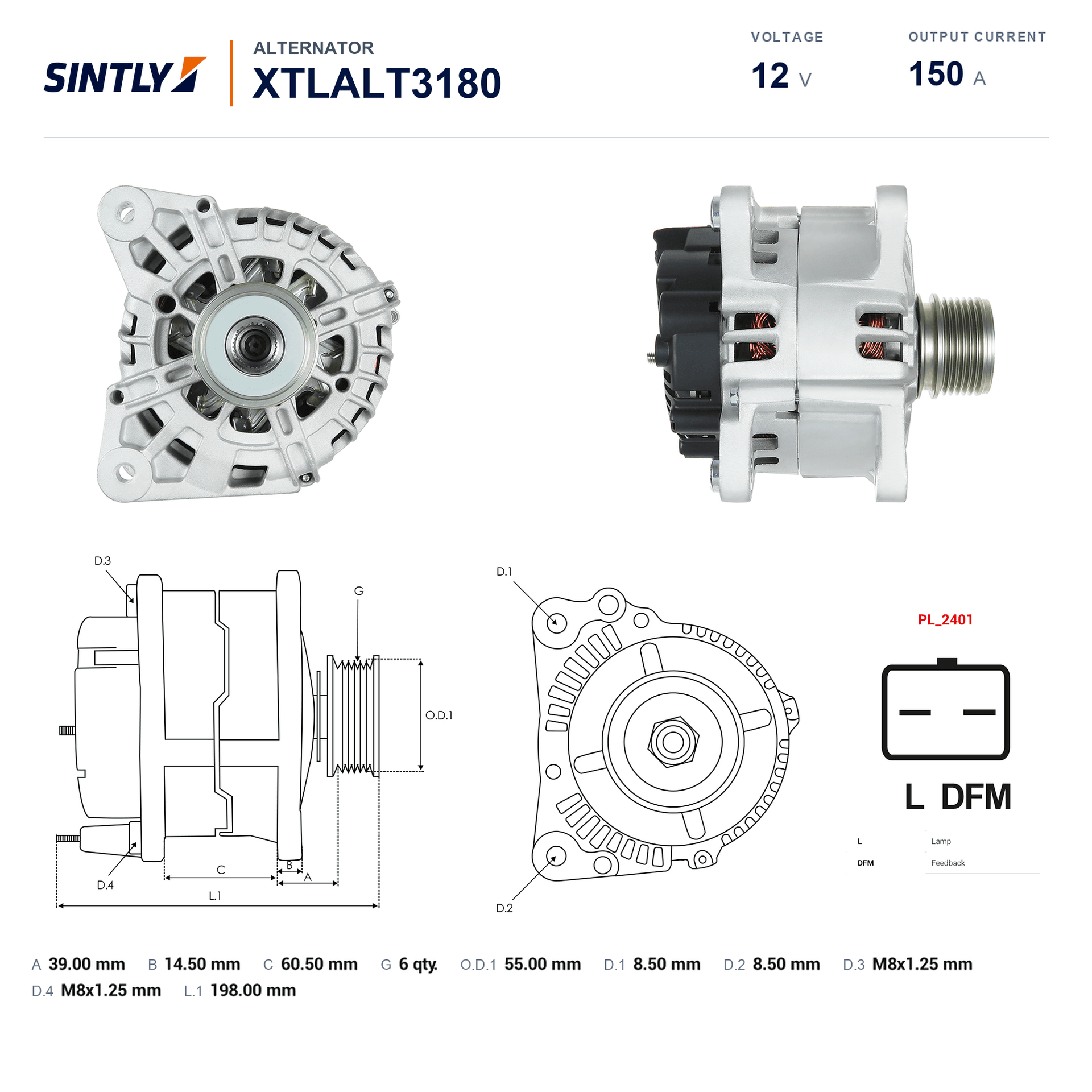 Alternator XTLALT3180