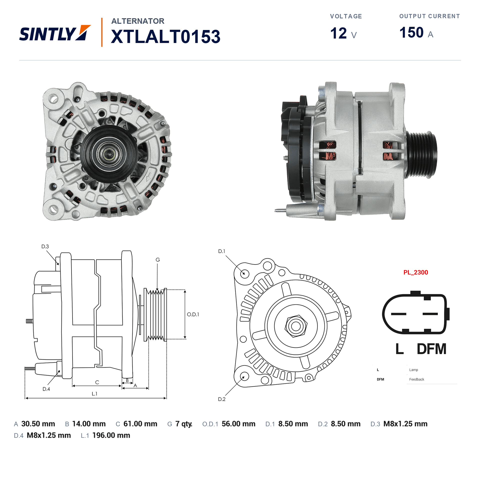 Alternator XTLALT0153