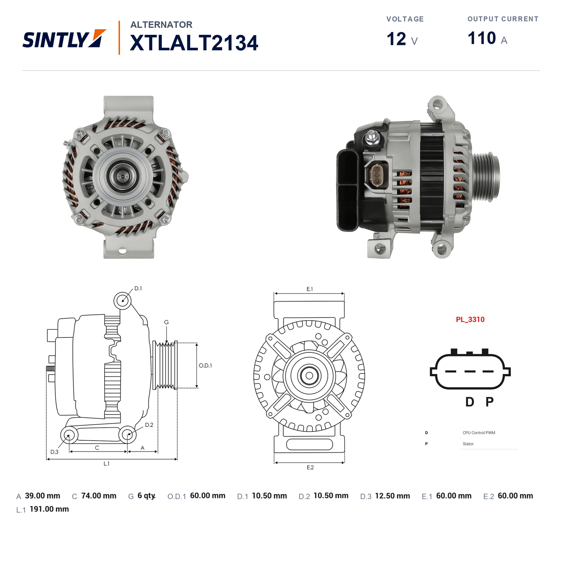 Alternator XTLALT2134
