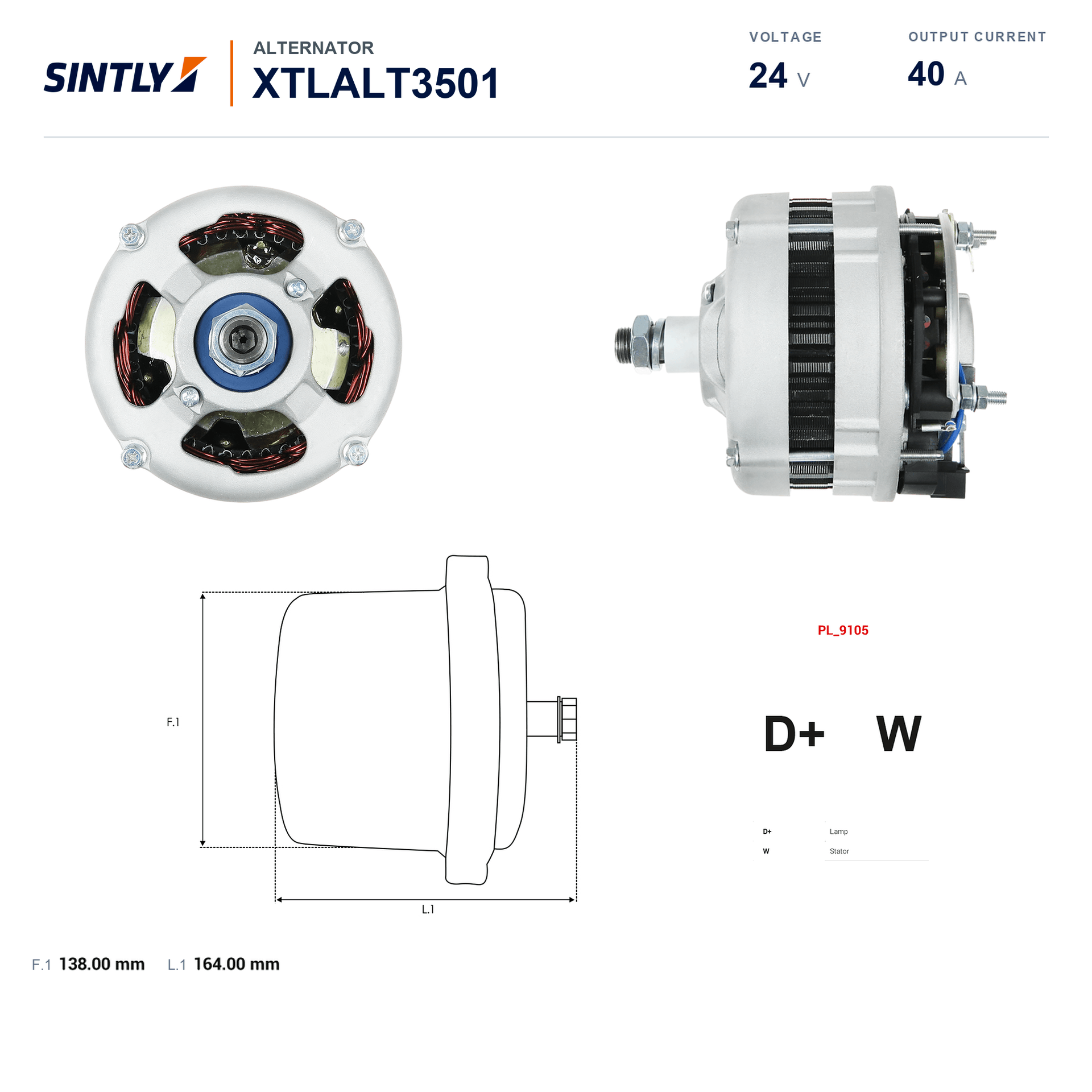 Alternator XTLALT3501
