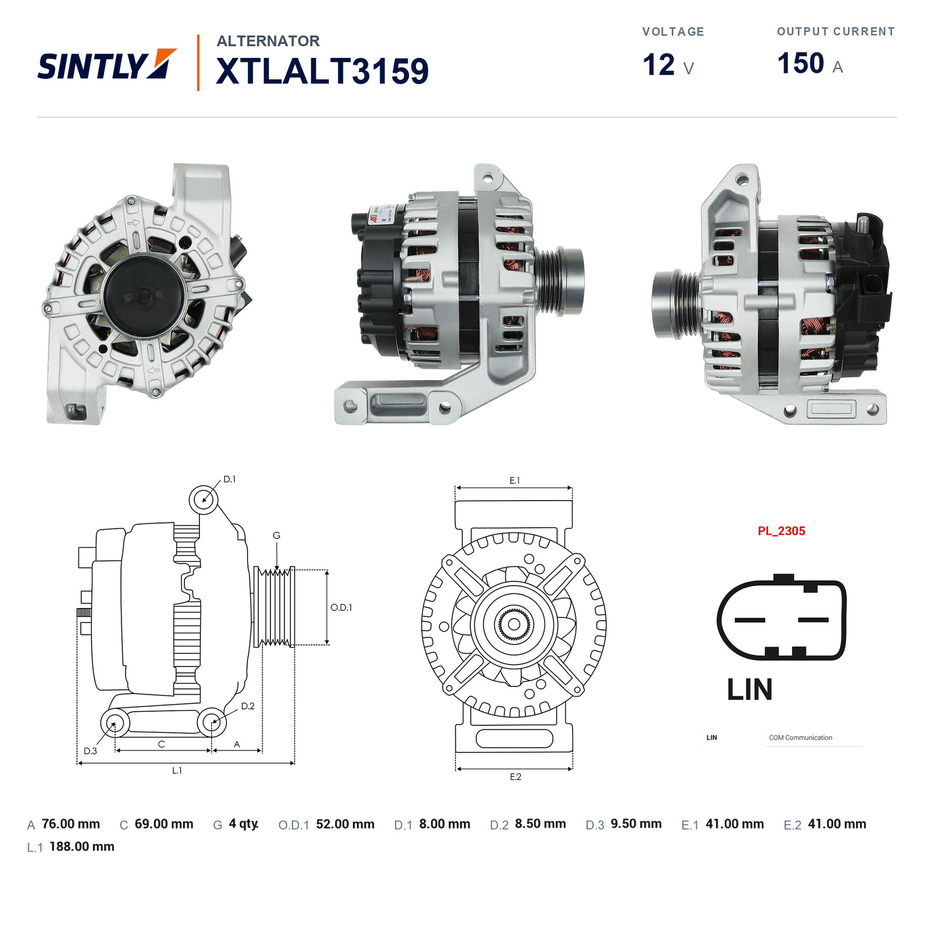 Alternator XTLALT3159