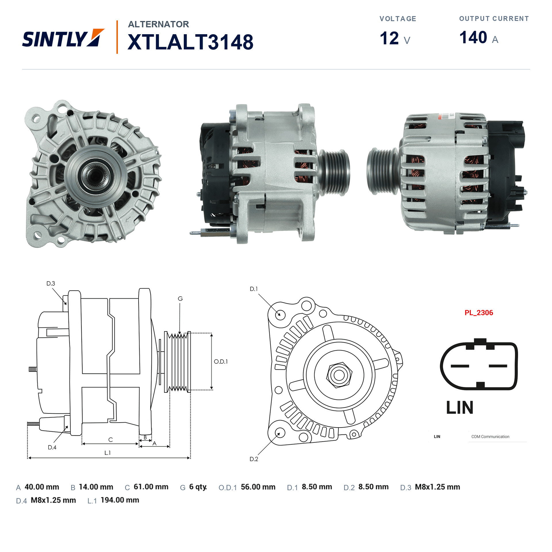 Alternator XTLALT3148