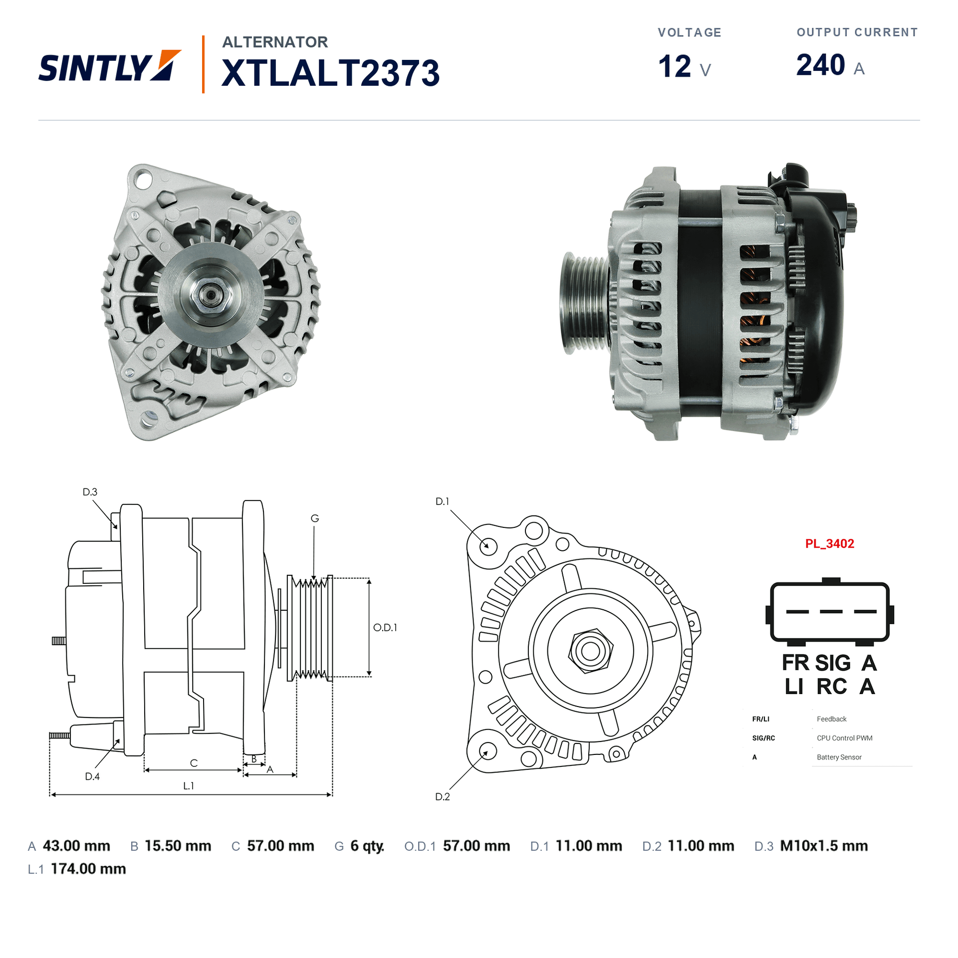 Alternator XTLALT2373