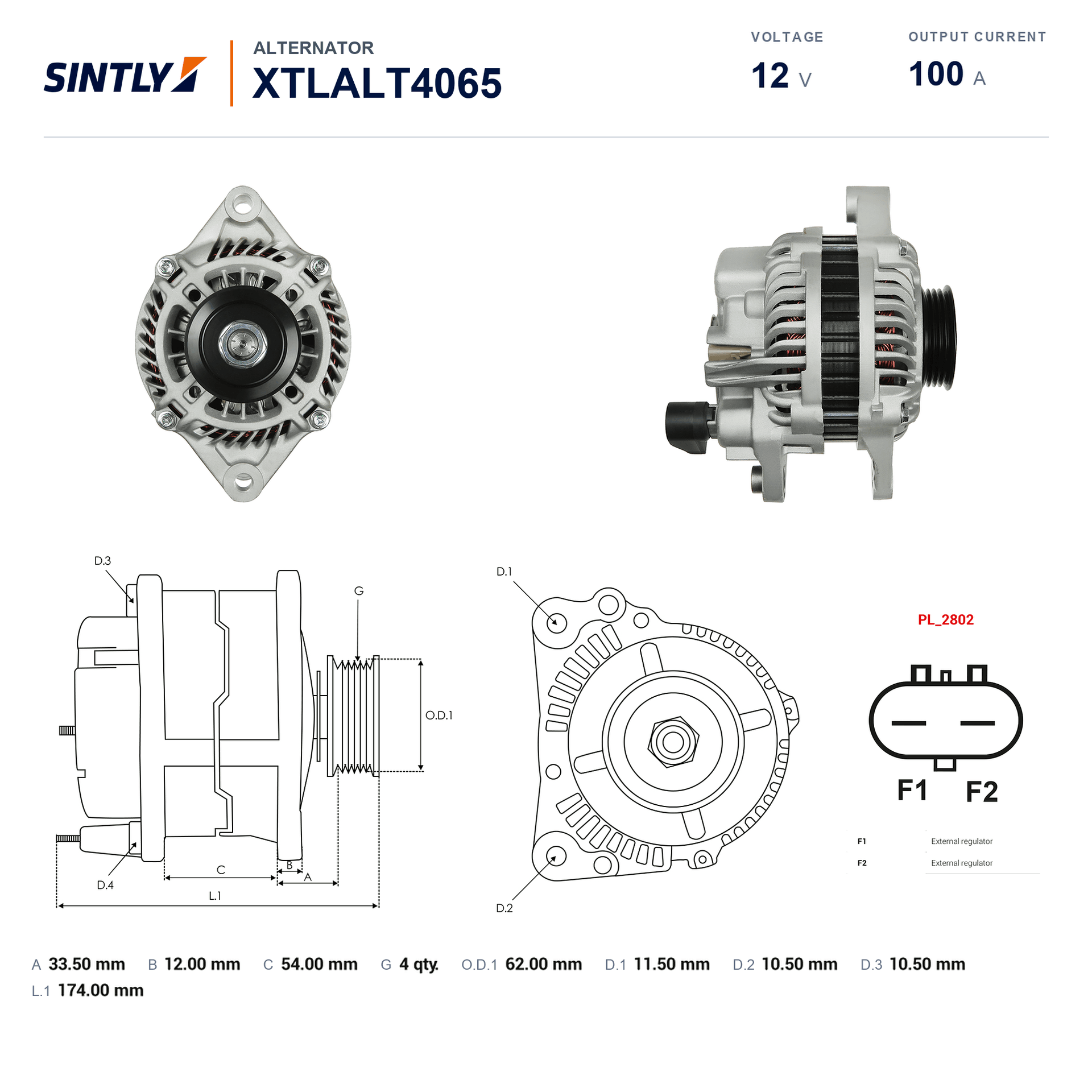 Alternator XTLALT4065