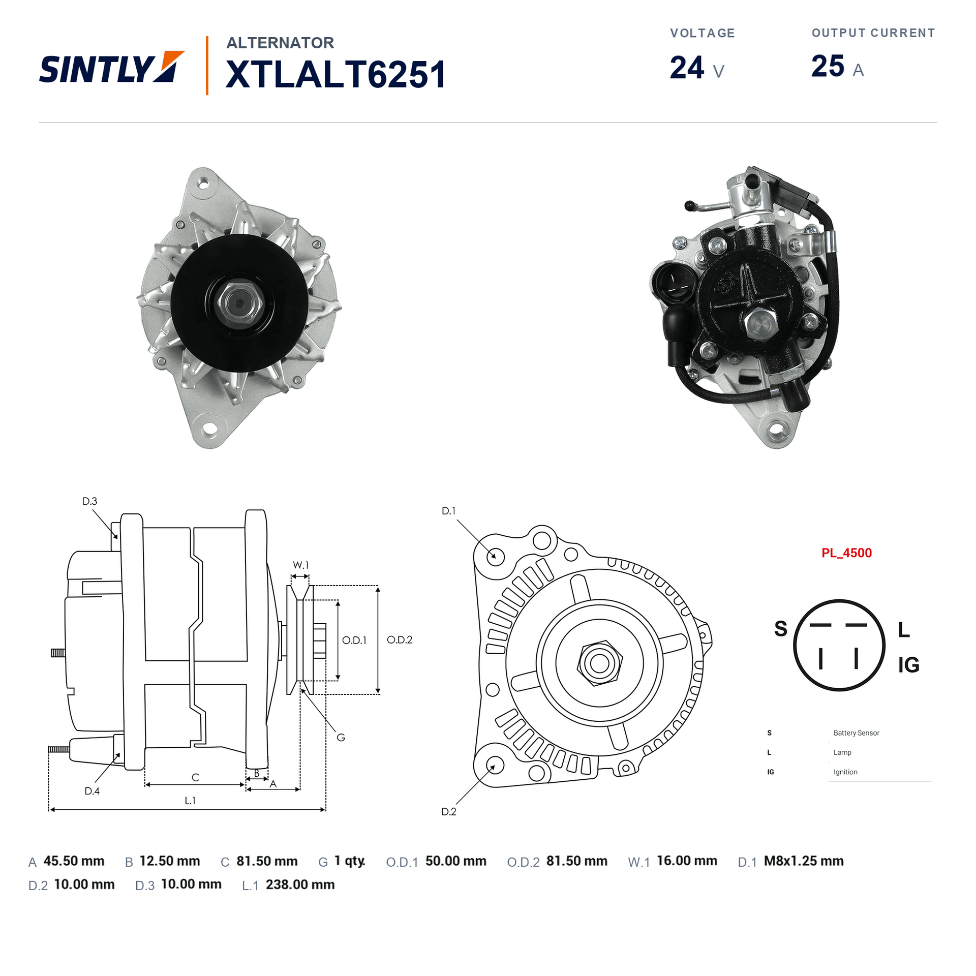 发电机 XTLALT6251