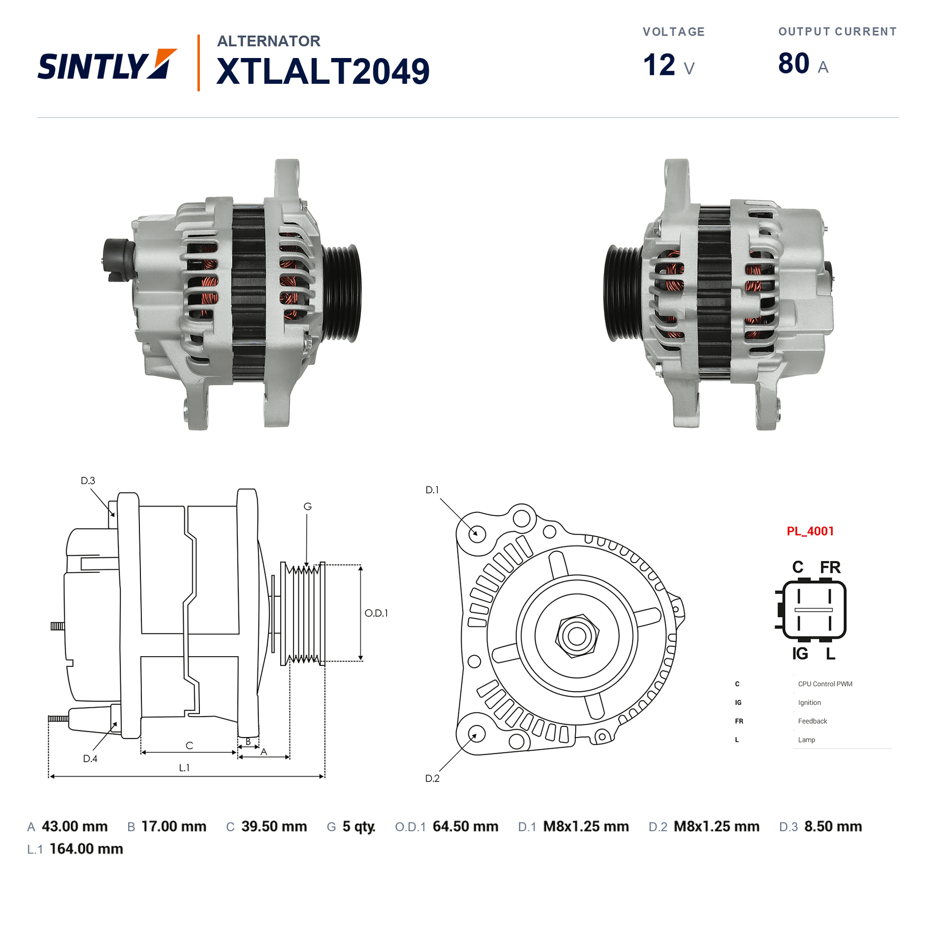 Alternator XTLALT2049
