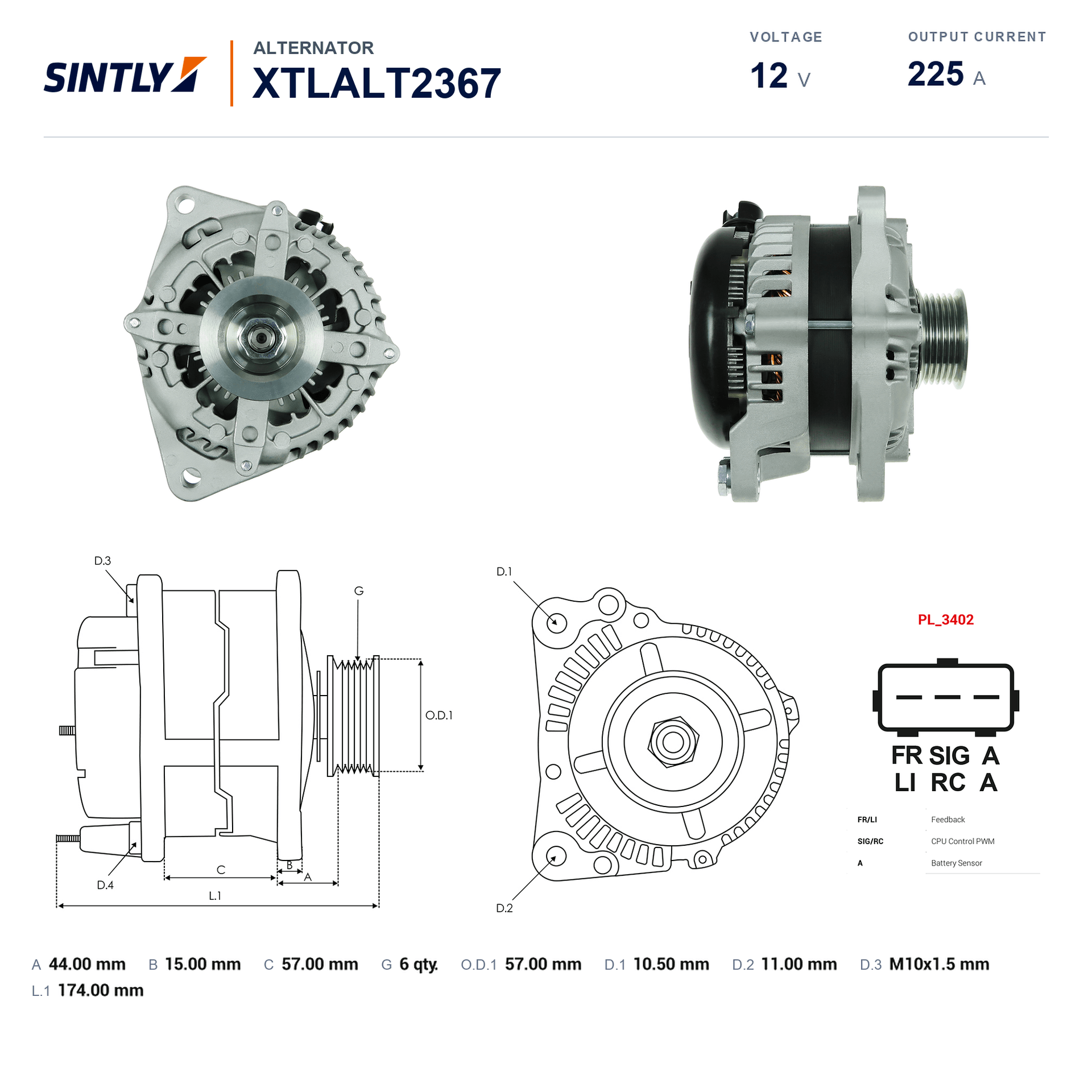 Alternator XTLALT2367