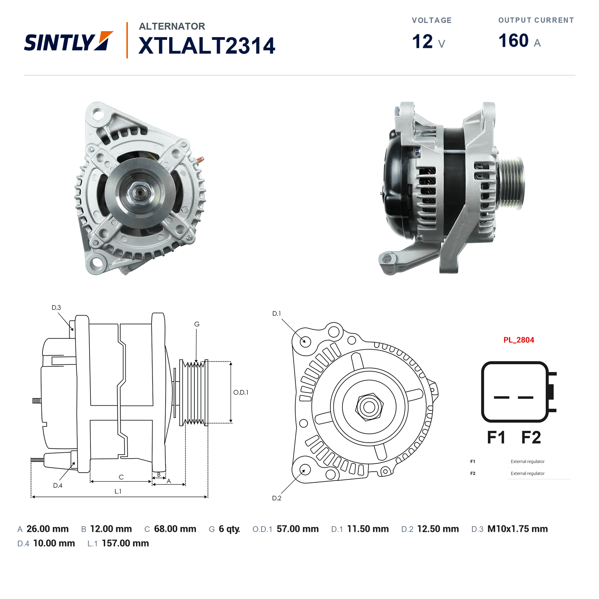 Alternator XTLALT2314