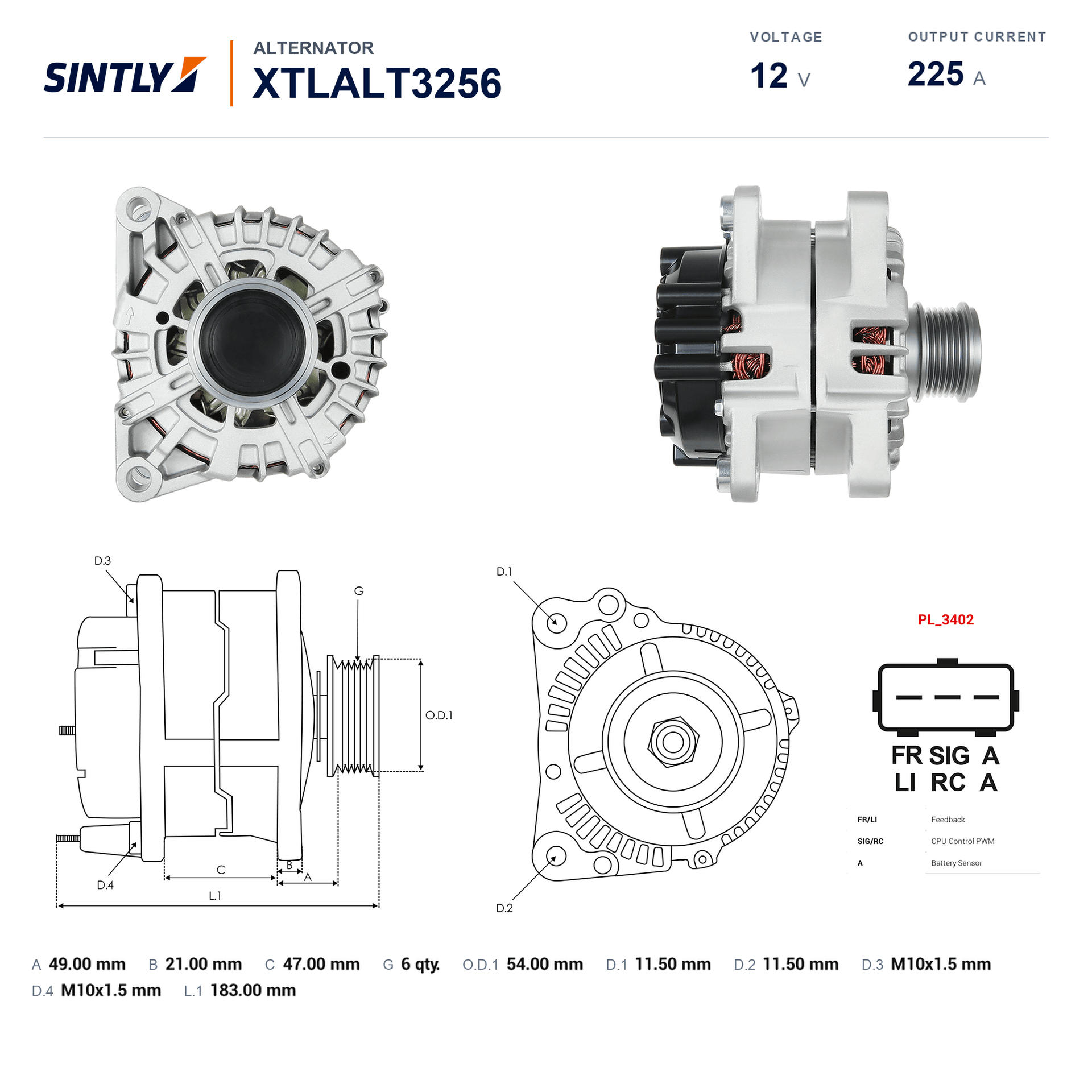 Alternador XTLALT3256
