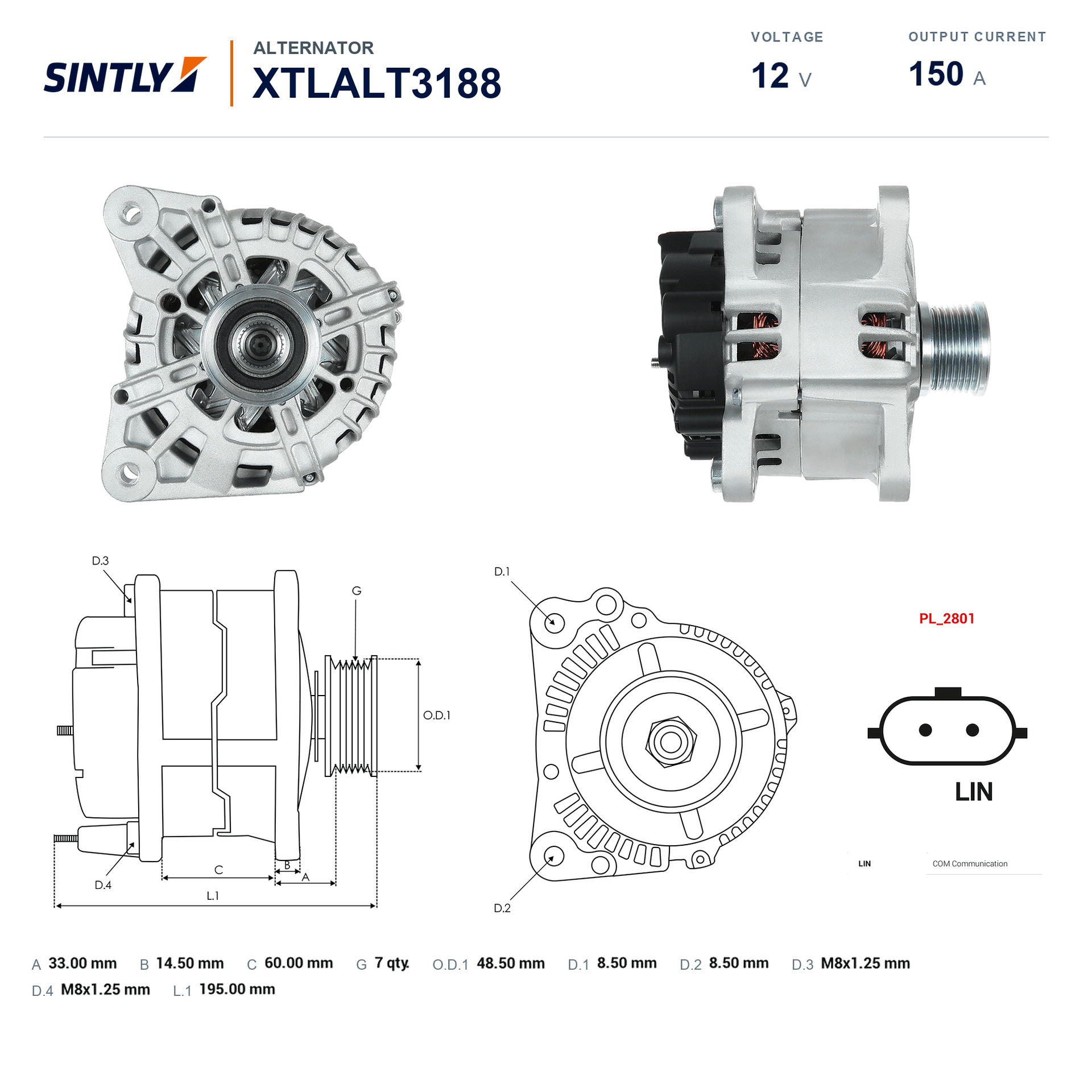 Alternator XTLALT3188
