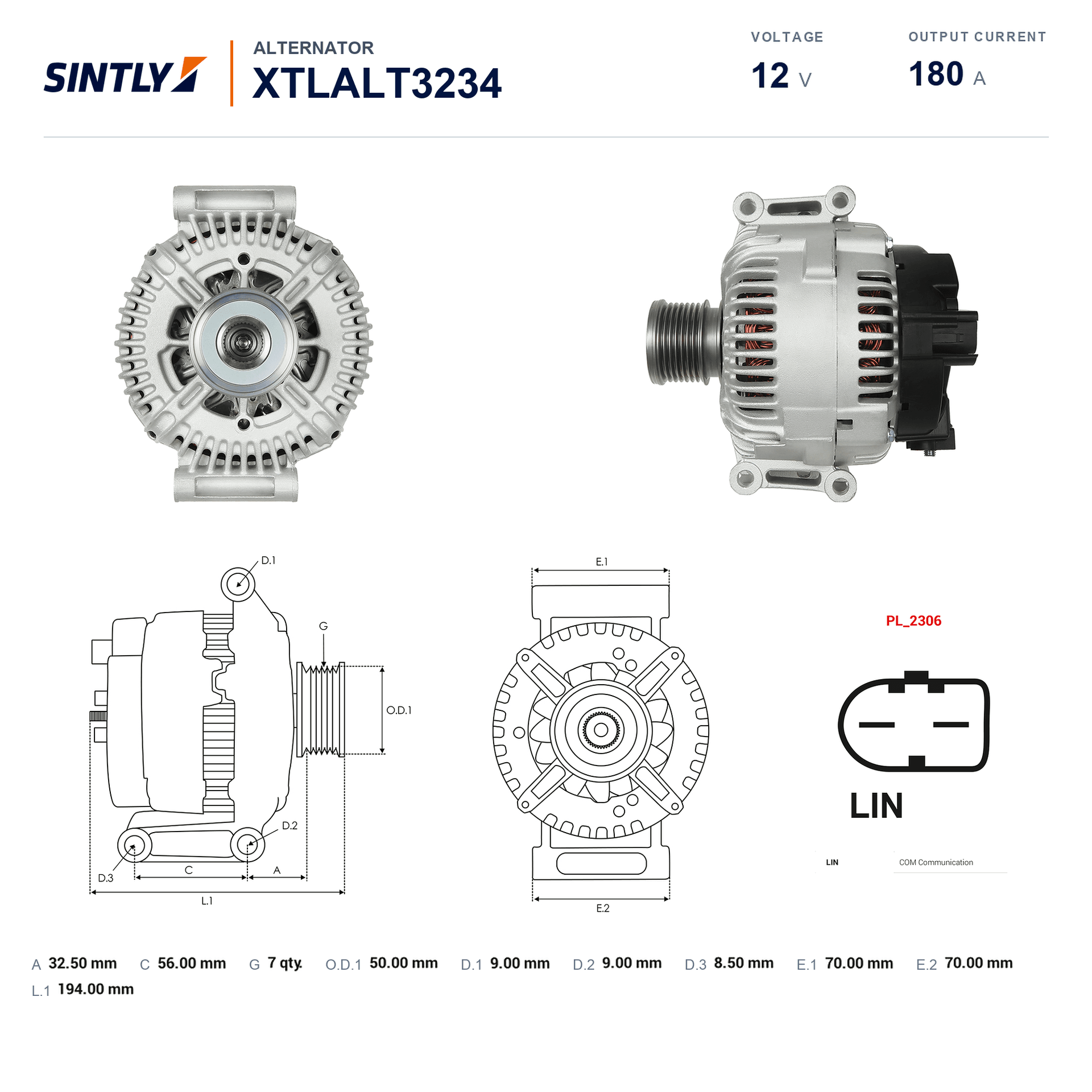 Alternator XTLALT3234