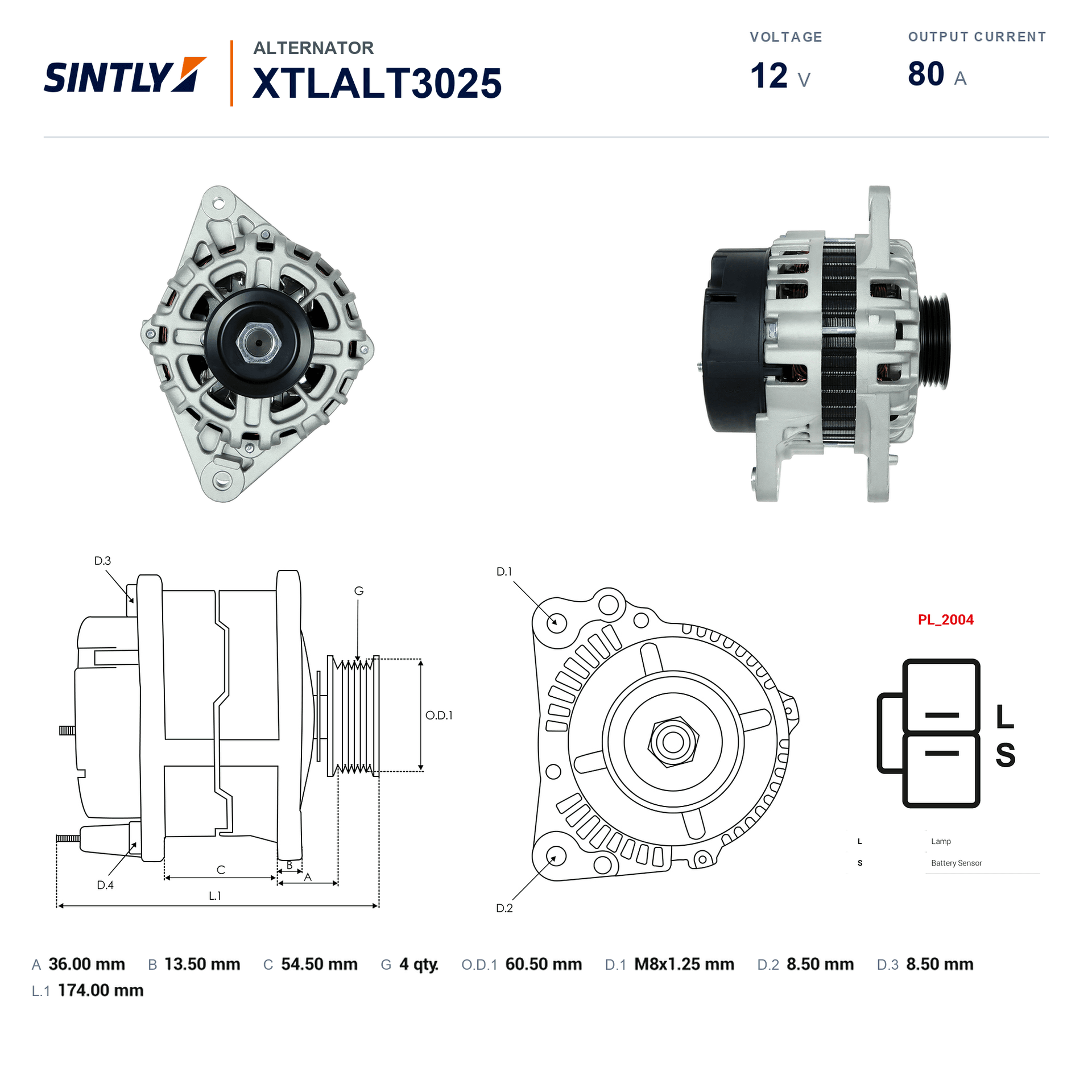 Alternador XTLALT3025