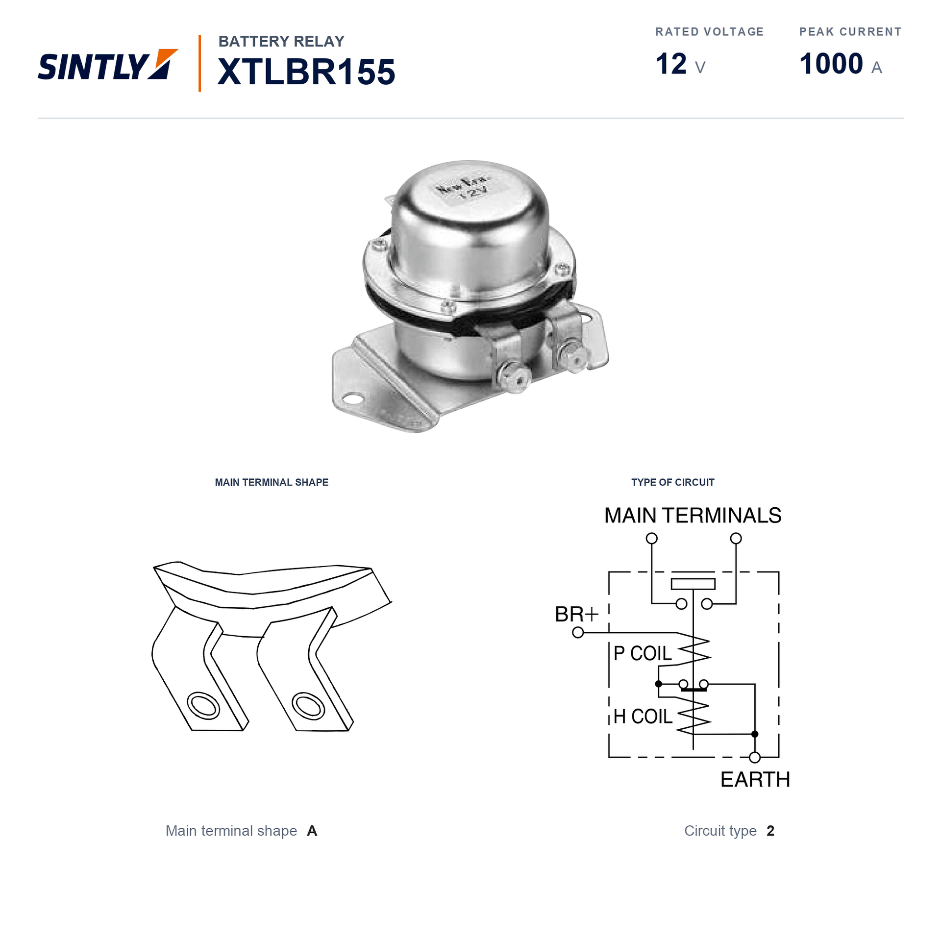 Battery Relay XTLBR155