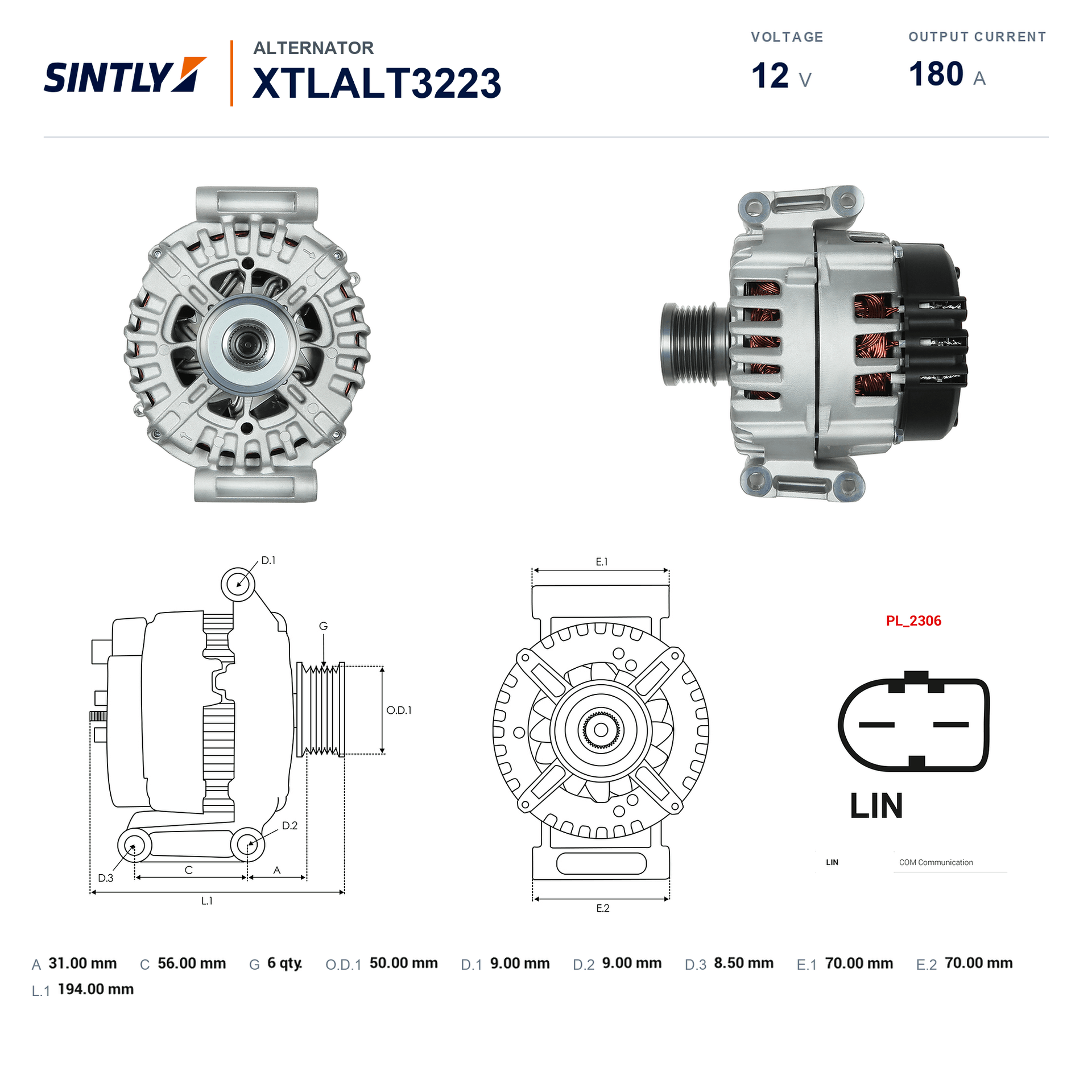 Alternator XTLALT3223