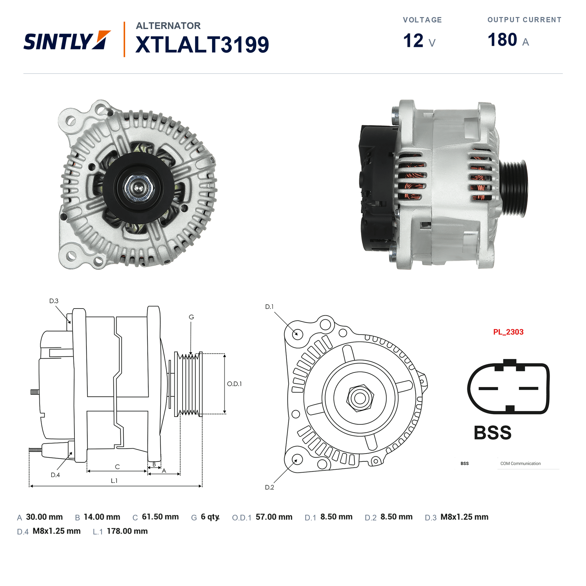 Alternator XTLALT3199