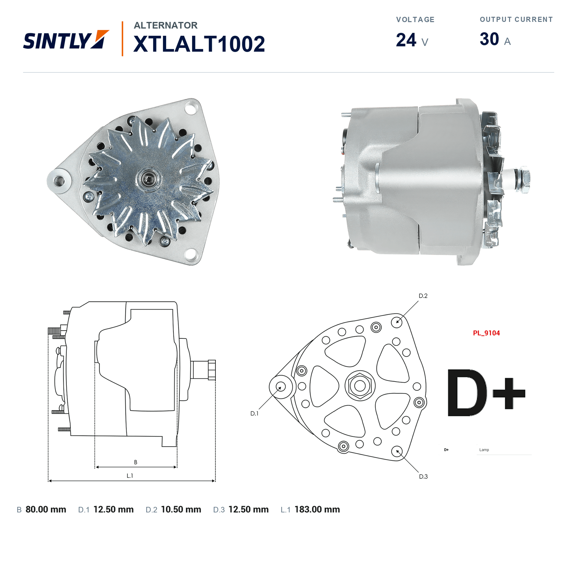 发电机 XTLALT1002