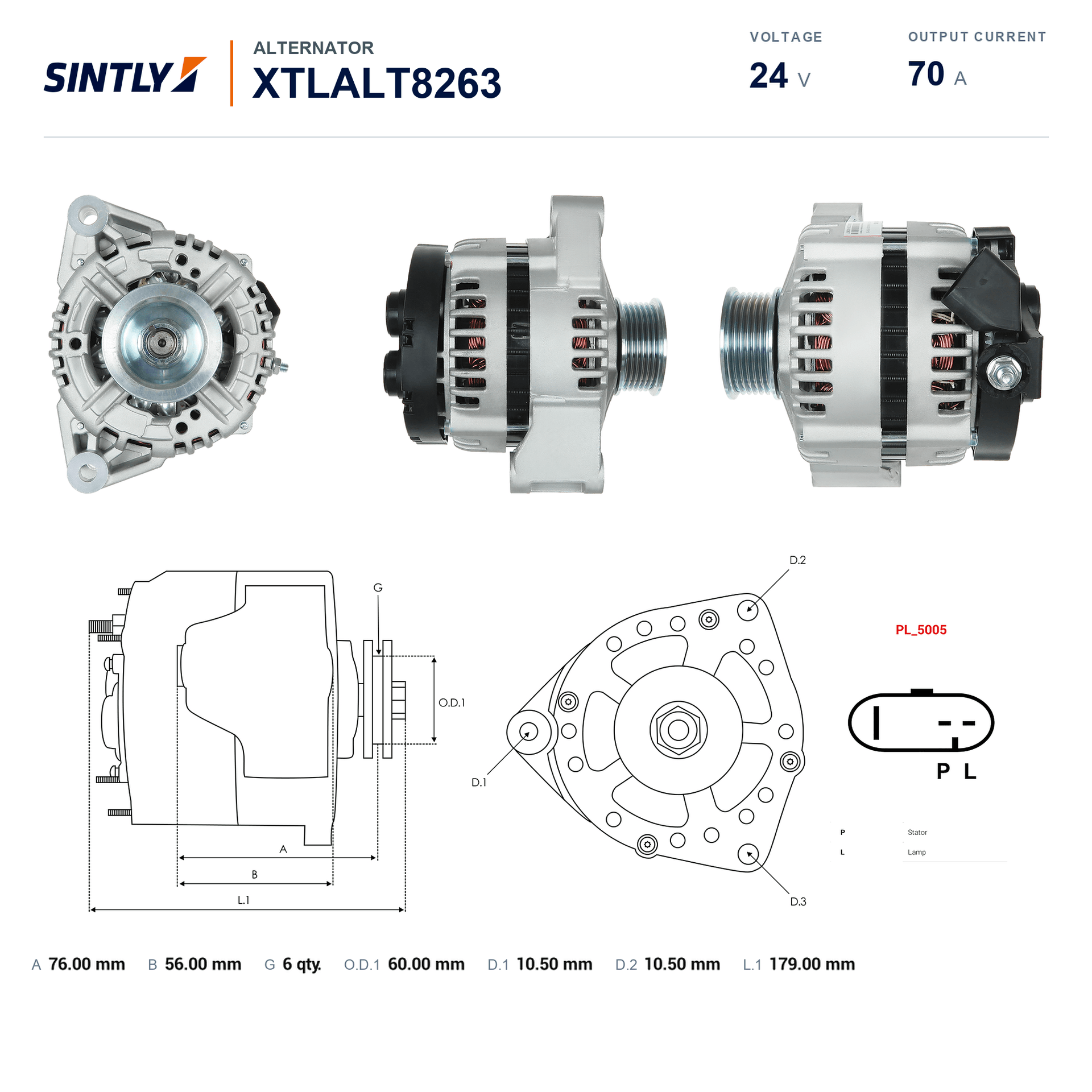 Alternator XTLALT8263