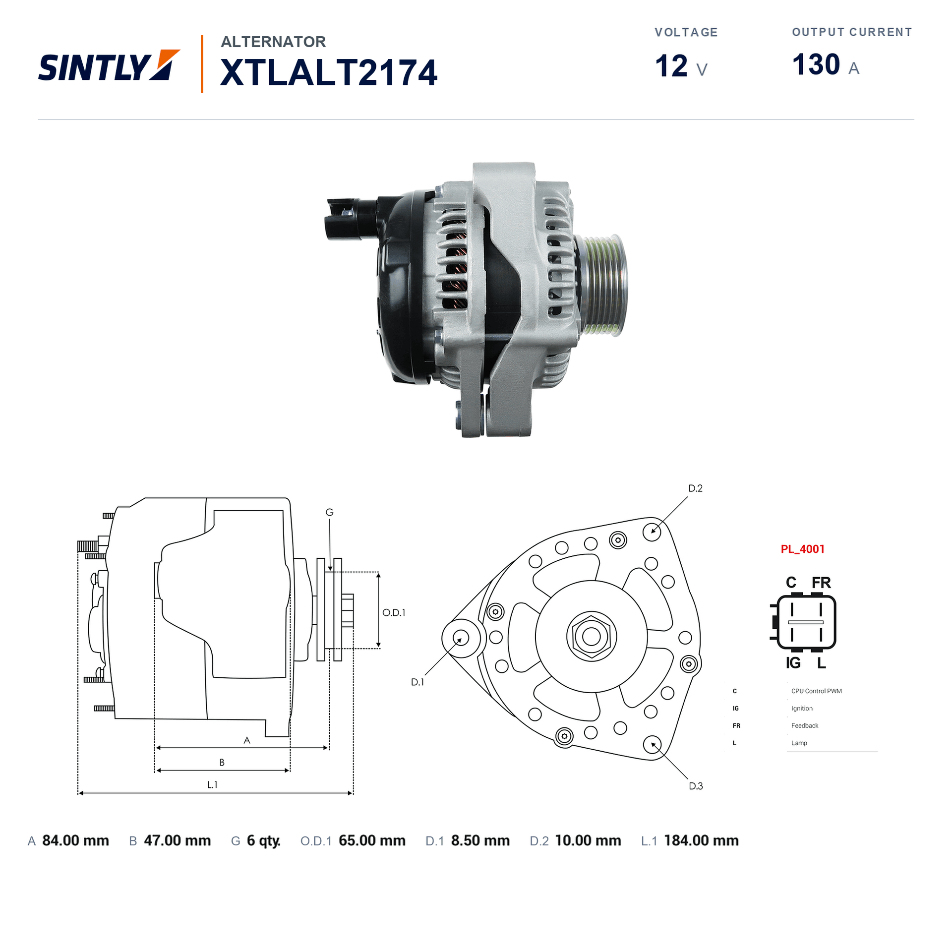 Alternator XTLALT2174
