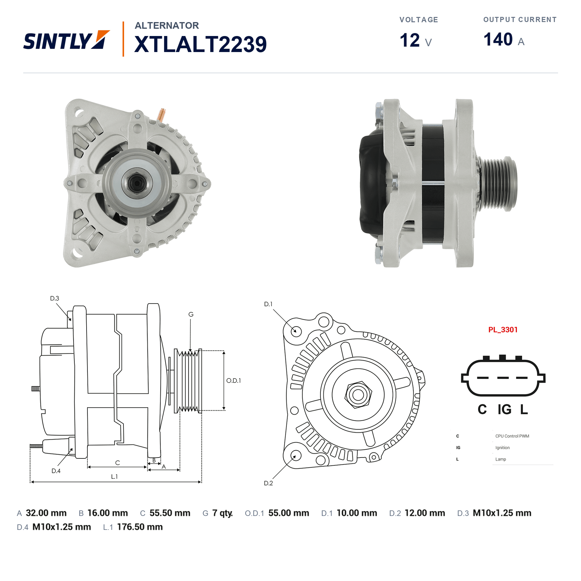 Alternator XTLALT2239