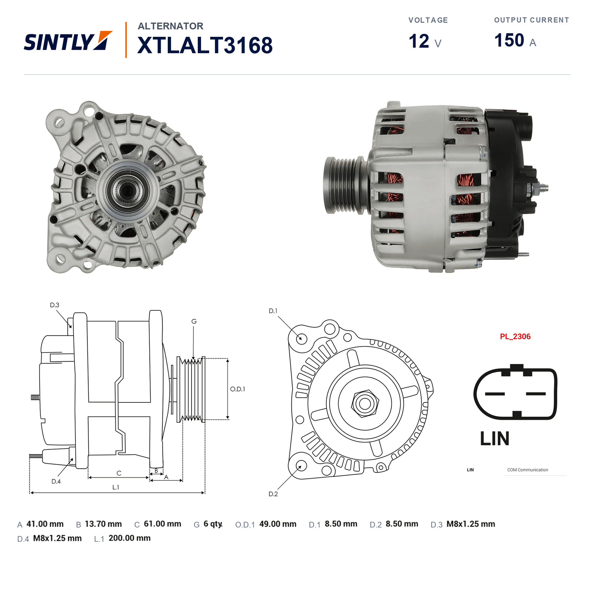 Alternator XTLALT3168