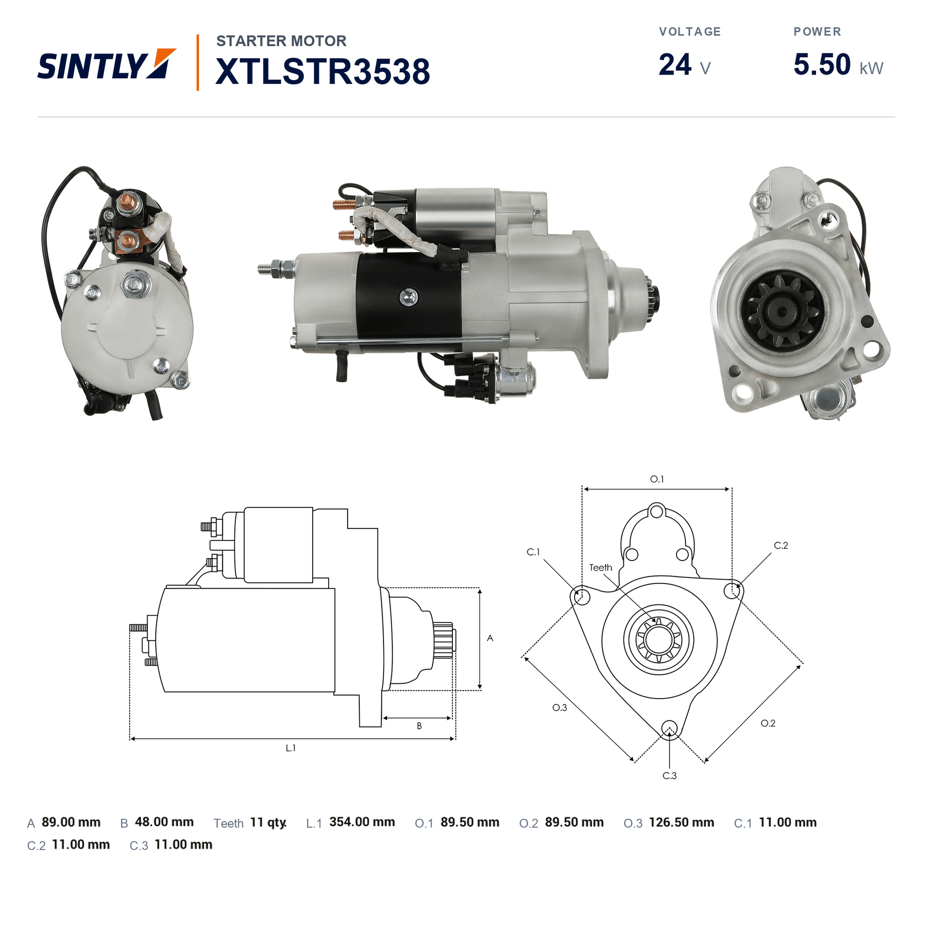 Motor de arranque XTLSTR3538